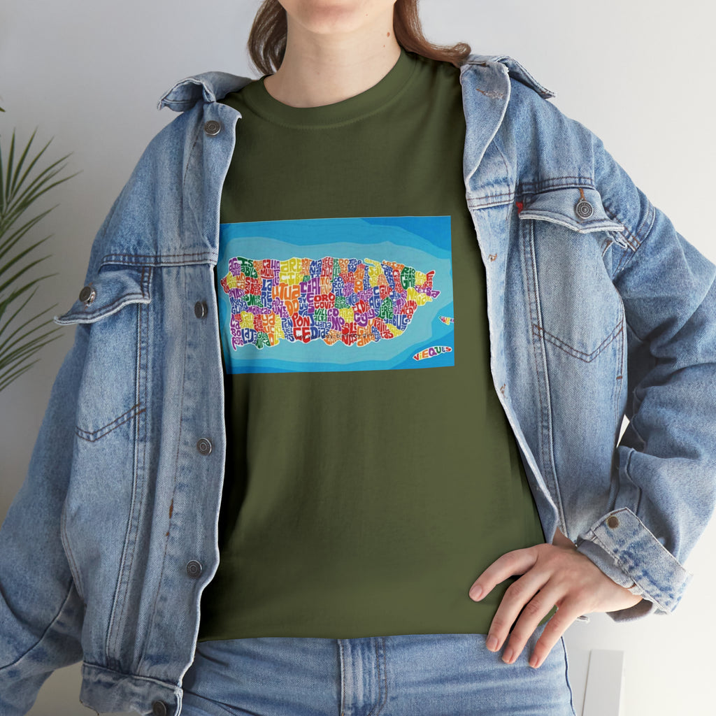 The Island of Puerto Rico Unisex Heavy Cotton Tee