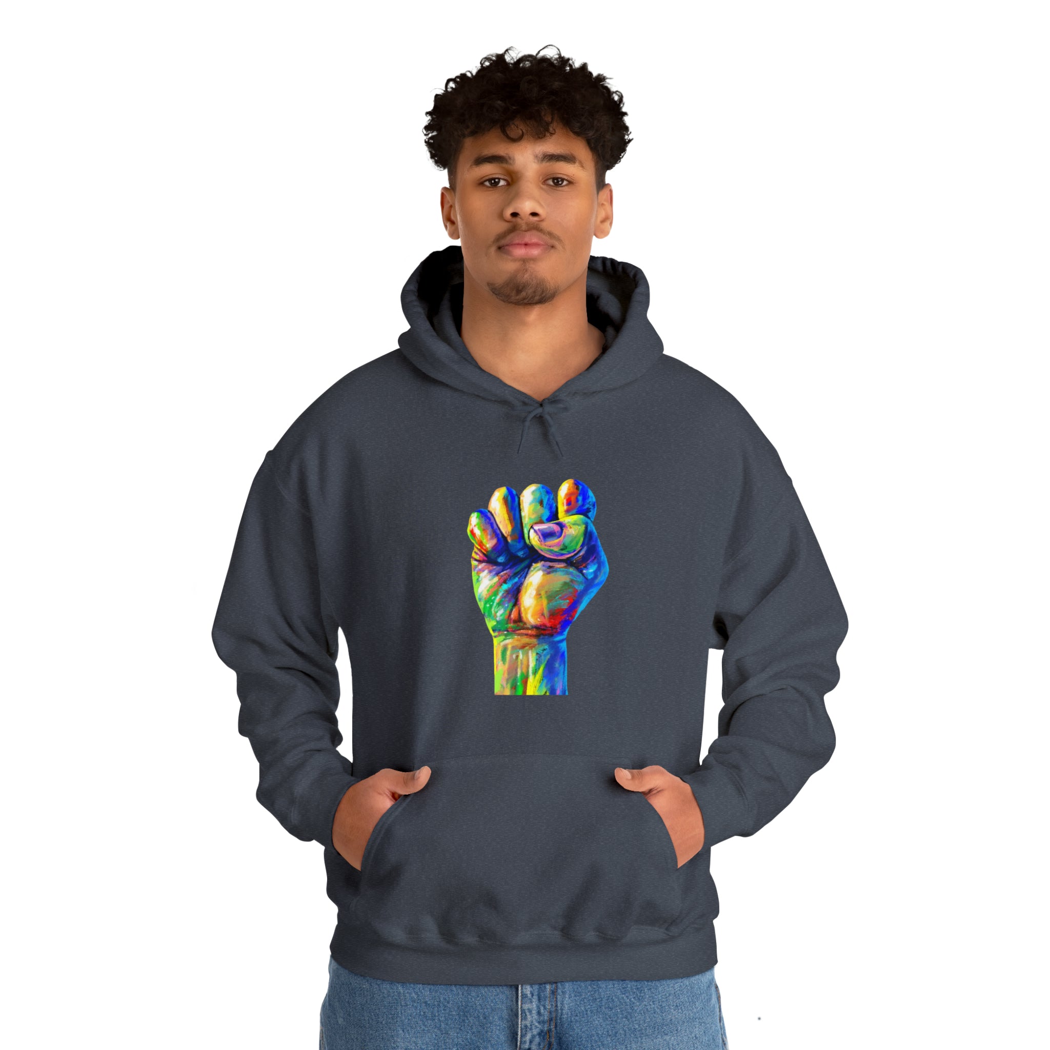 Power to The People Fist Unisex Heavy Blend™ Hooded Sweatshirt