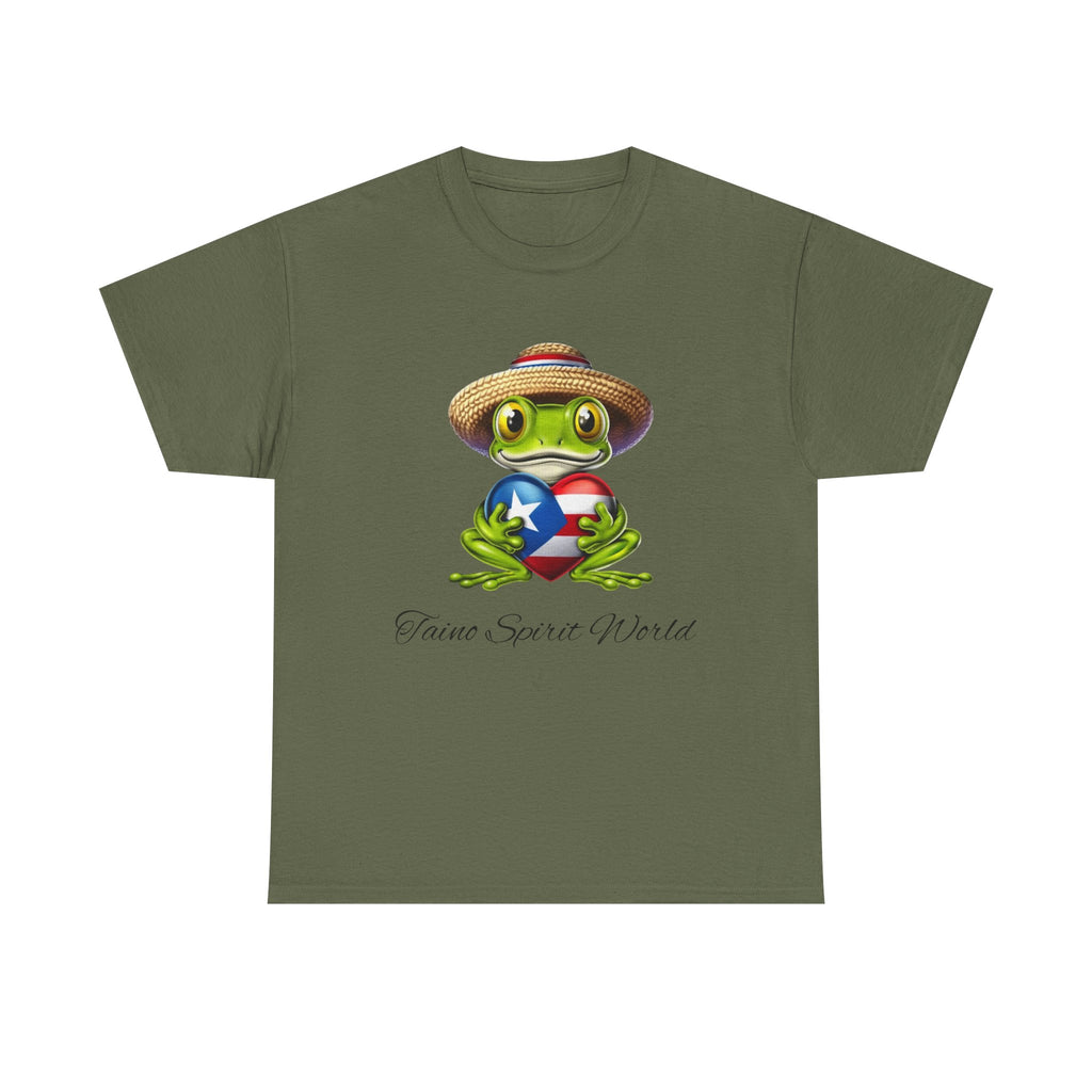 I Heart PR Jibaro Coqui Taino Spirit World Unisex Heavy Cotton Tee