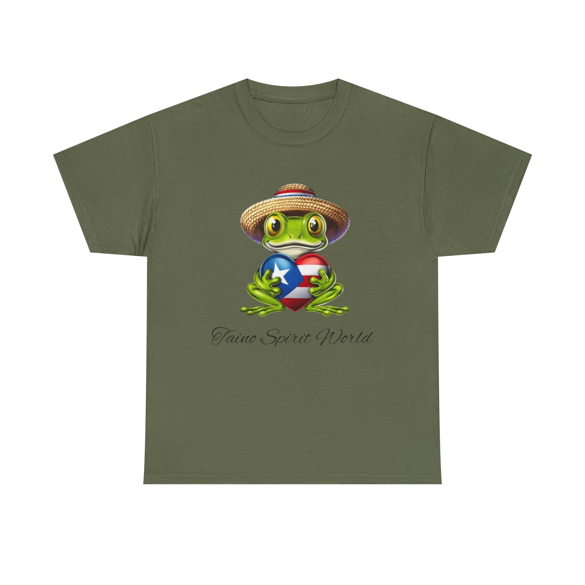 I Heart PR Jibaro Coqui Taino Spirit World Unisex Heavy Cotton Tee