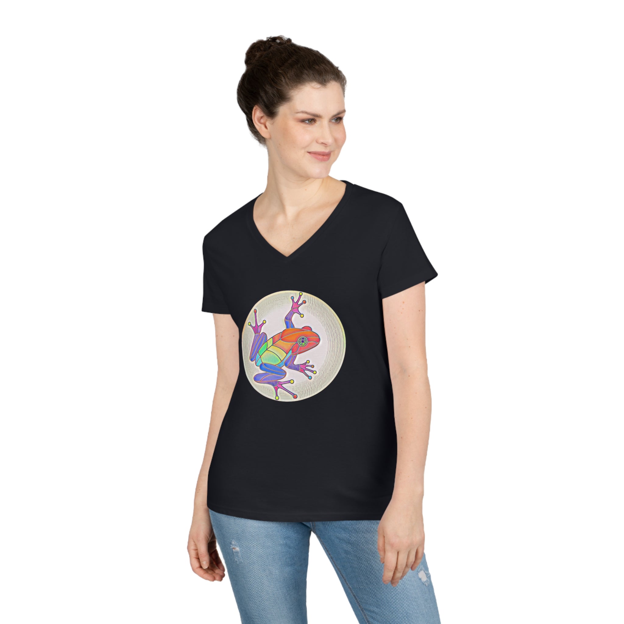 Puerto Rican Coqui Ladies' V-Neck T-Shirt