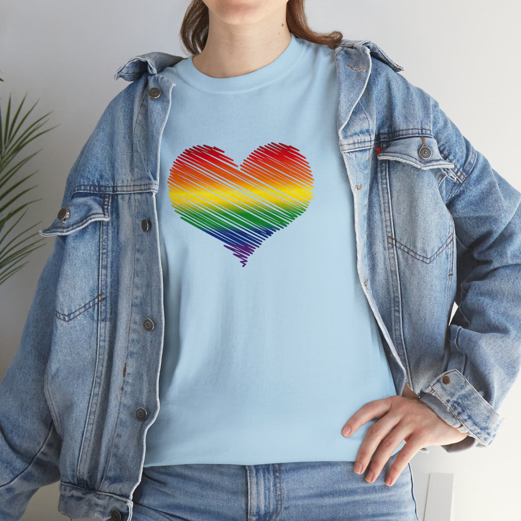 Love is Love Heart Unisex Heavy Cotton Tee
