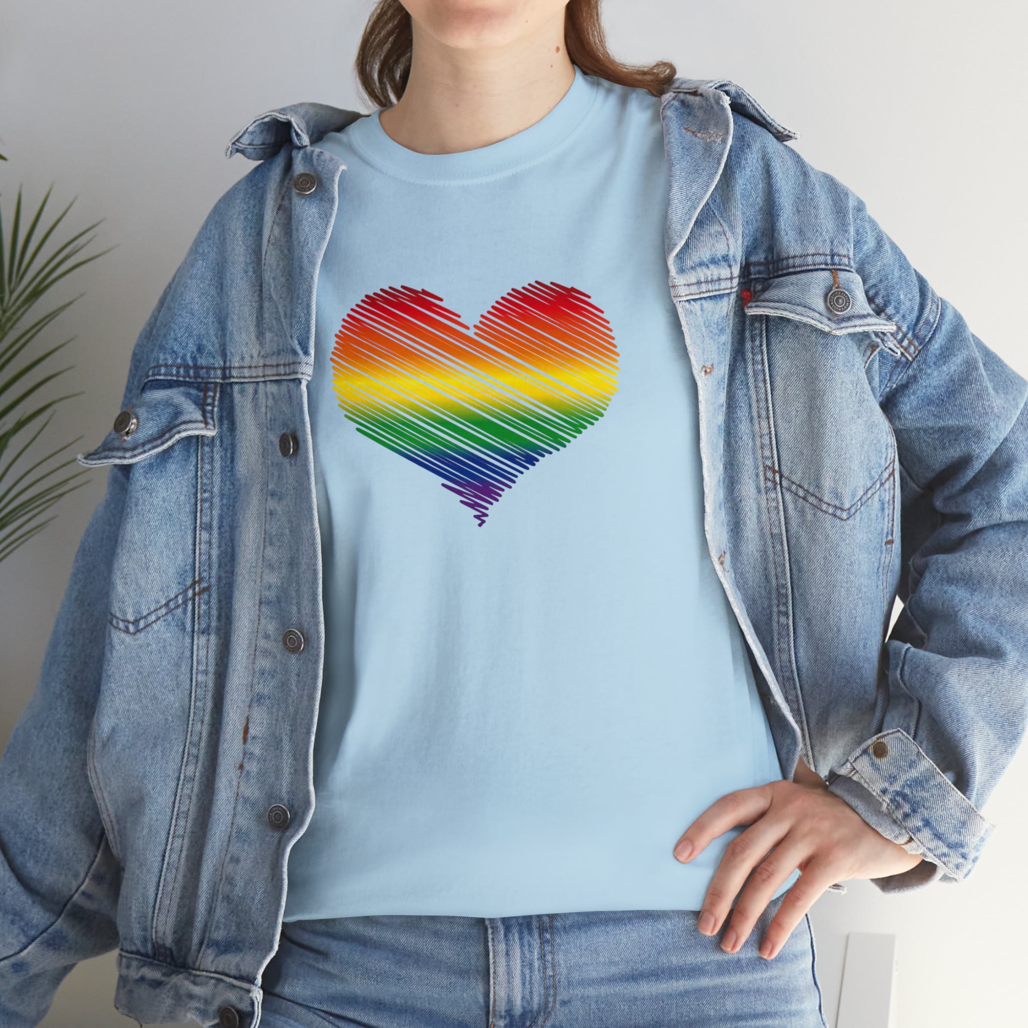 Love is Love Heart Unisex Heavy Cotton Tee
