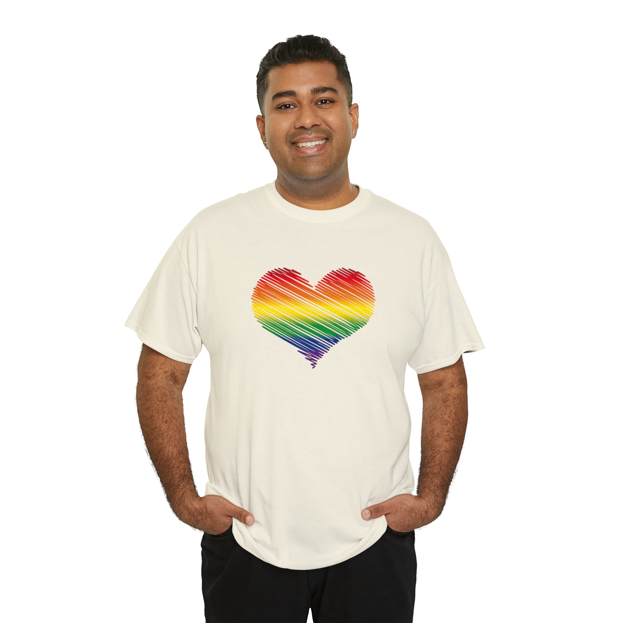 Love is Love Heart Unisex Heavy Cotton Tee