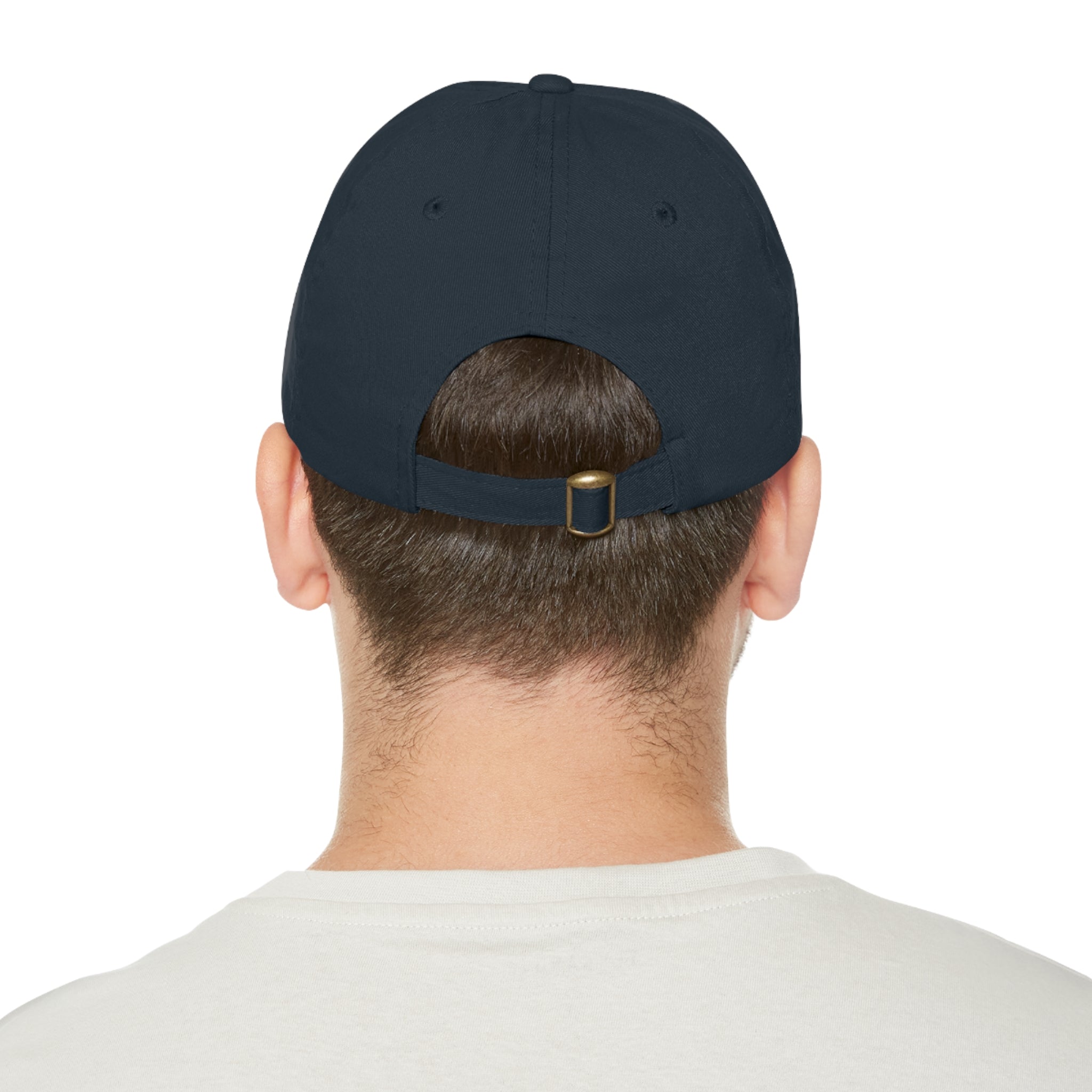 Taino Symbolism Dad Hat with Leather Patch (Round)