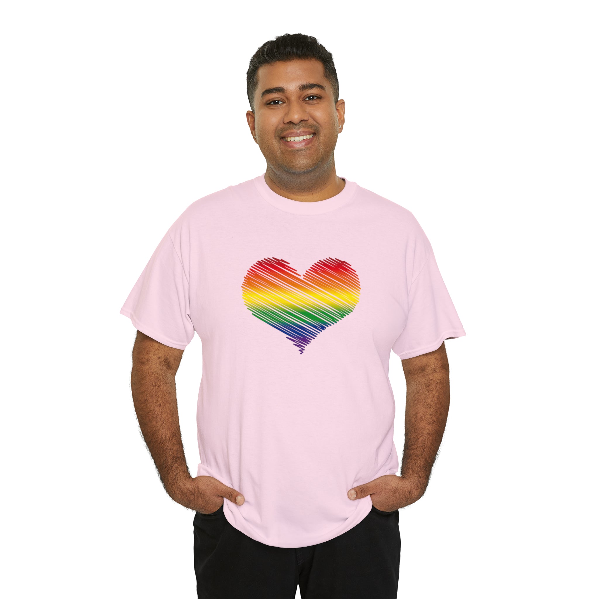 Love is Love Heart Unisex Heavy Cotton Tee
