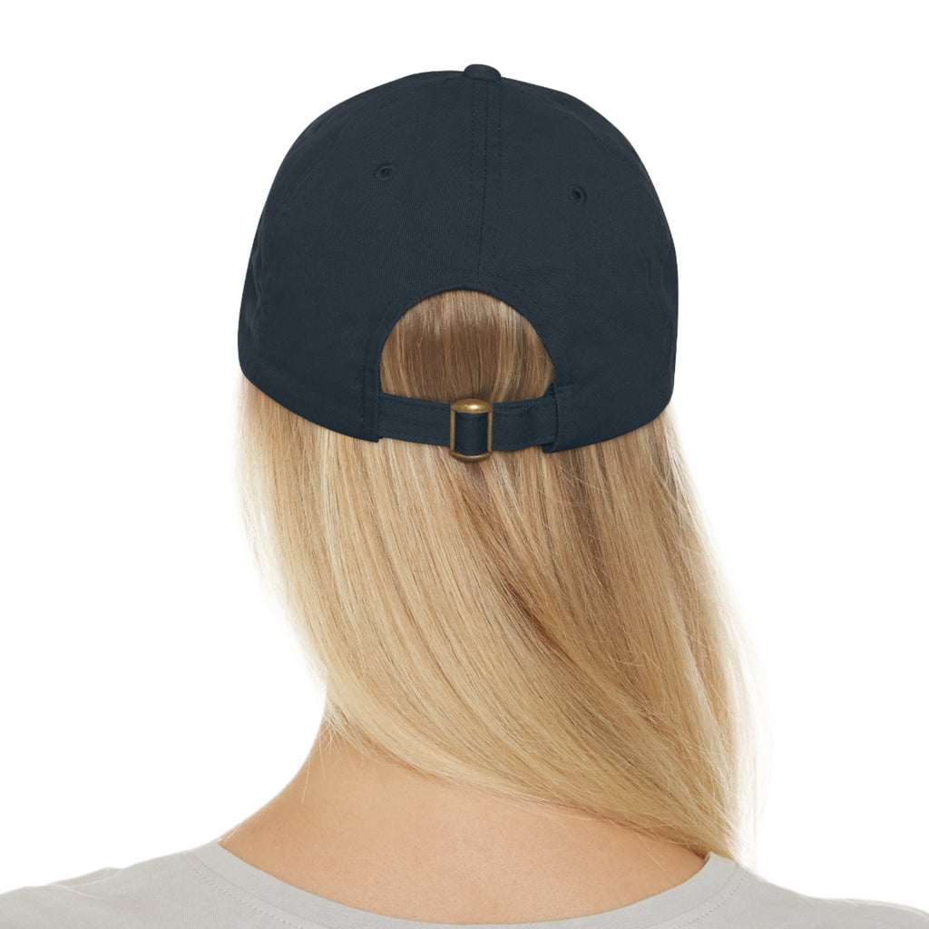 Taino Symbolism Dad Hat with Leather Patch (Round)