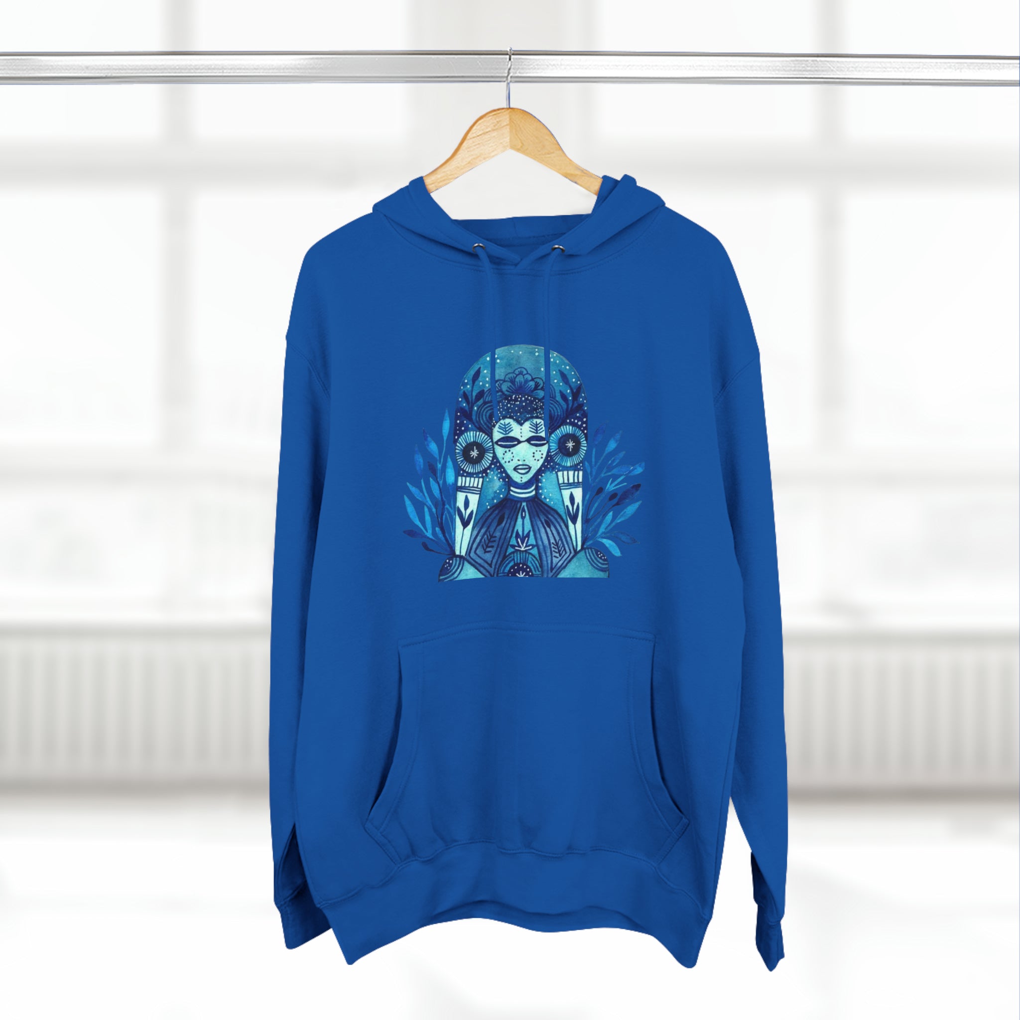 Taino Inspired Queen When Its Dark Look For The Stars Three-Panel Fleece Hoodie