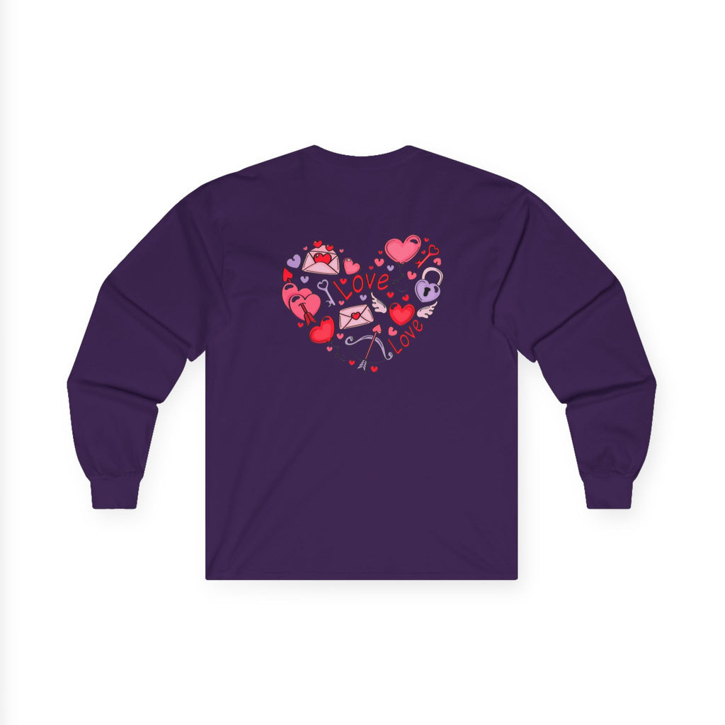 Valentine's Day Love Heart Long Sleeve Tee — Valentine’s Day Graphic Shirt