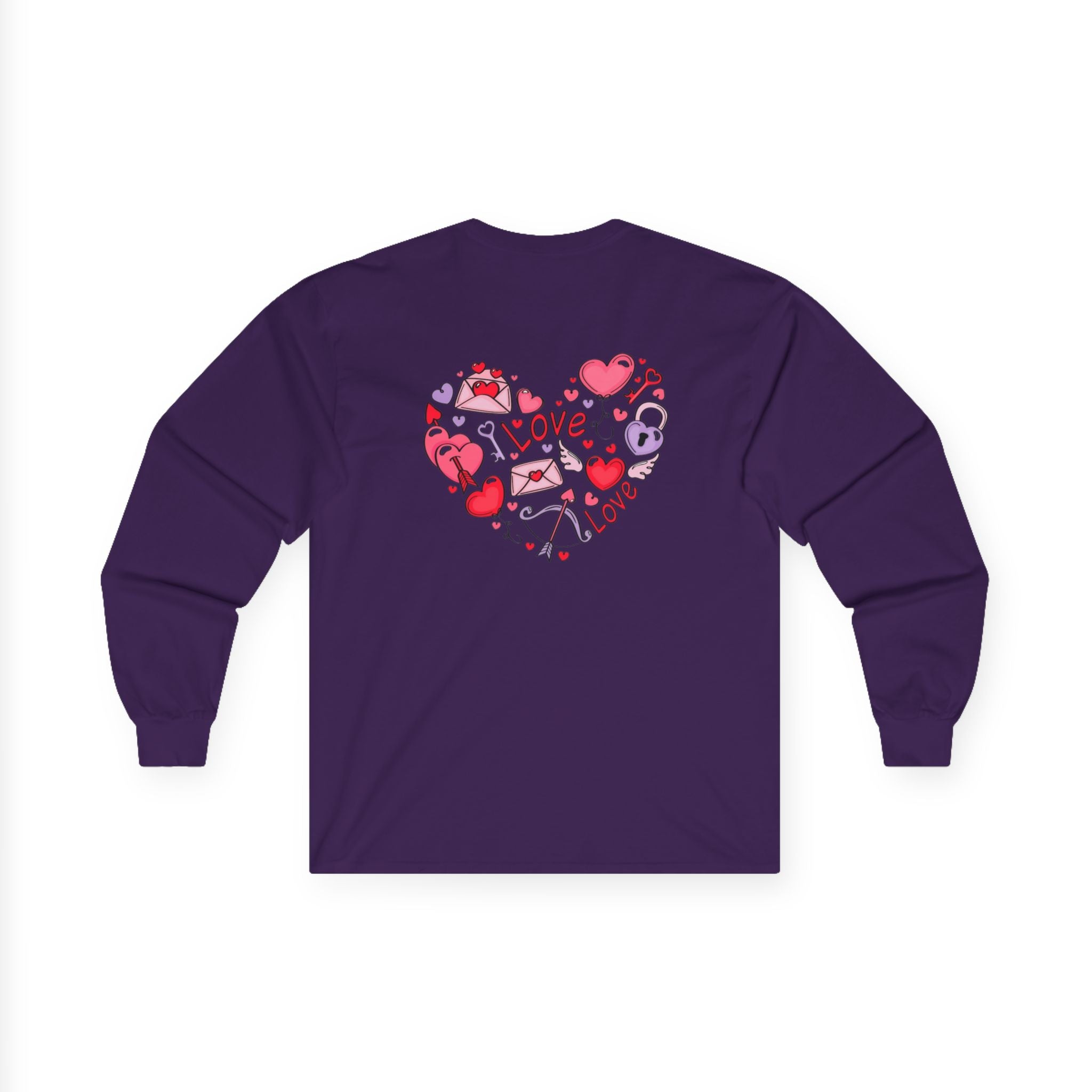 Valentine's Day Love Heart Long Sleeve Tee — Valentine’s Day Graphic Shirt