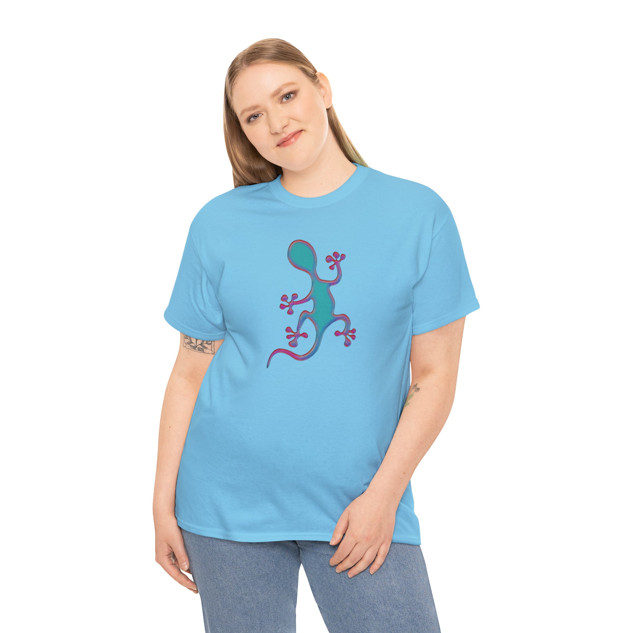 Taino-Inspired Salamander 2 Unisex Heavy Cotton Tee