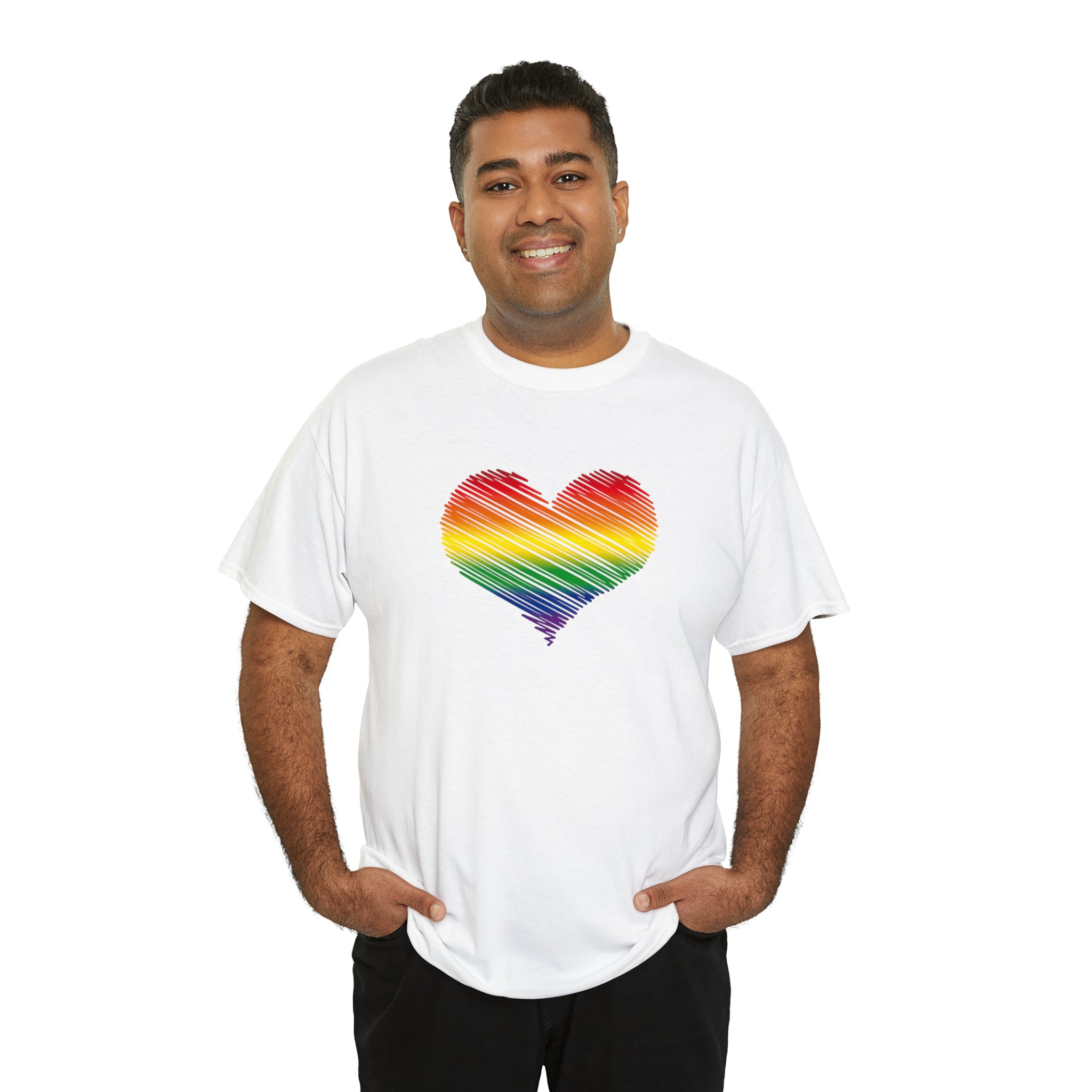 Love is Love Heart Unisex Heavy Cotton Tee