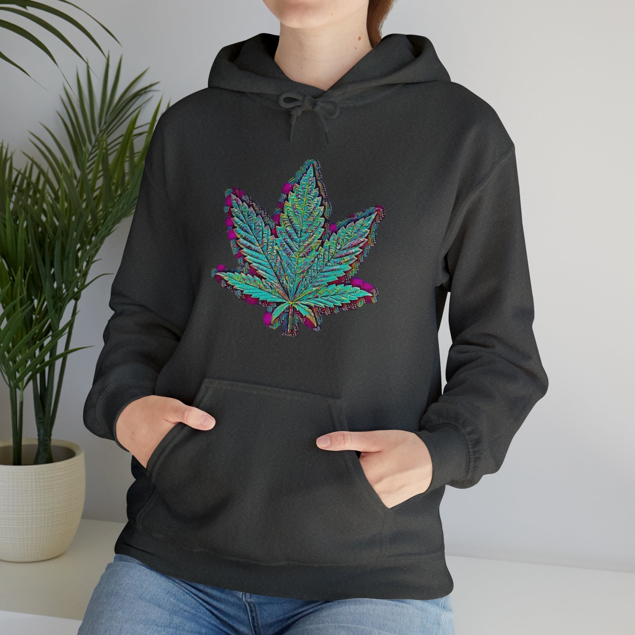 The Five Finger Leaf Unisex Heavy Blend™ Hooded Sweatshirt