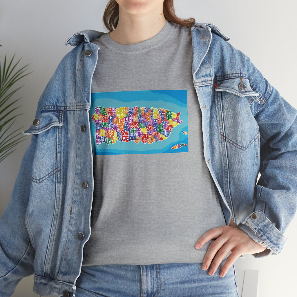 The Island of Puerto Rico Unisex Heavy Cotton Tee