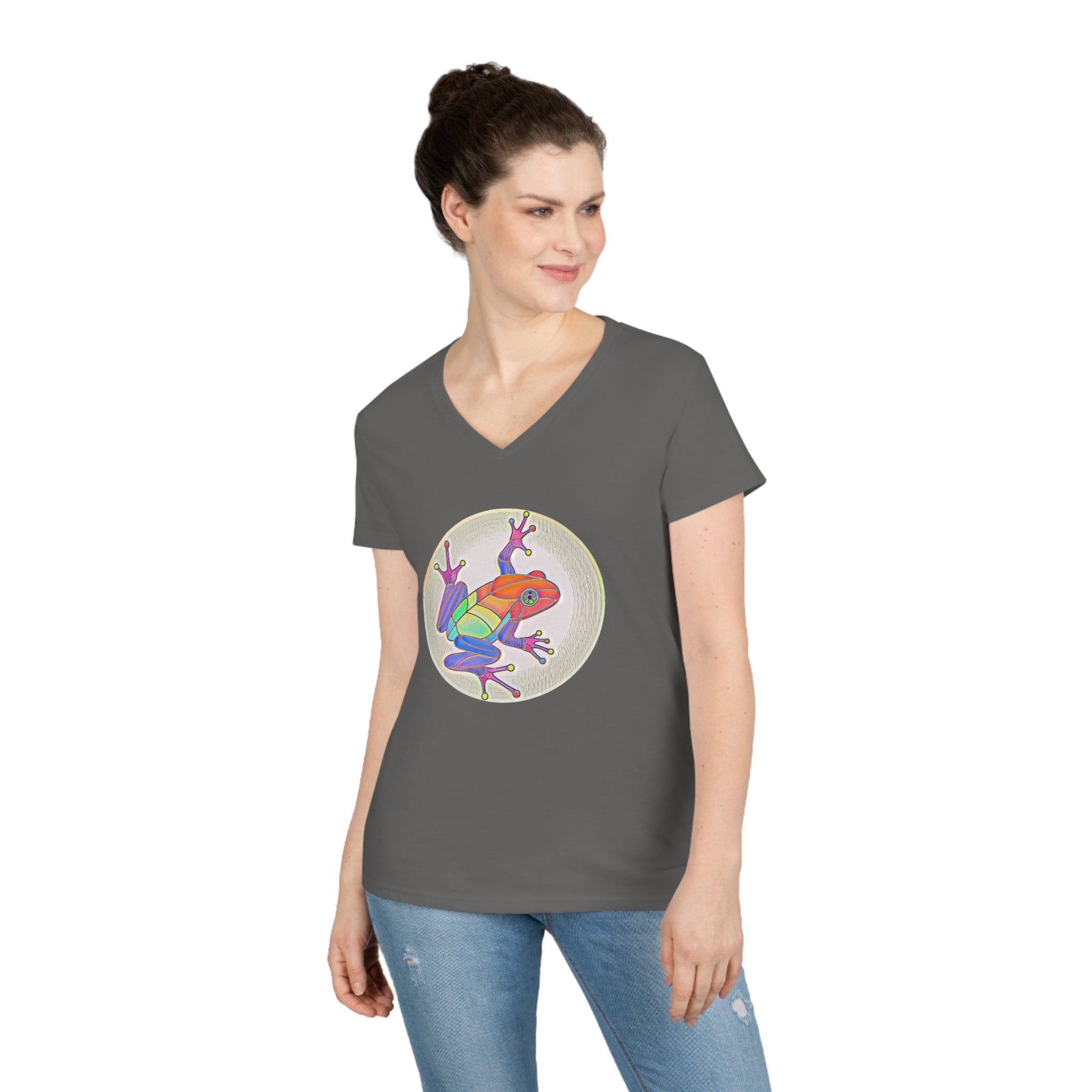 Puerto Rican Coqui Ladies' V-Neck T-Shirt