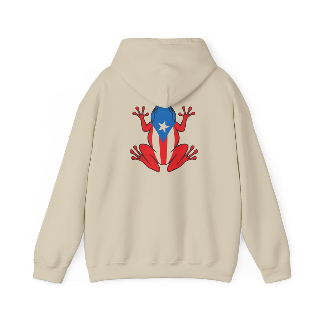 Puerto Rico Flag Heart & Frog Hoodie – Puerto Rican Pride Sweatshirt