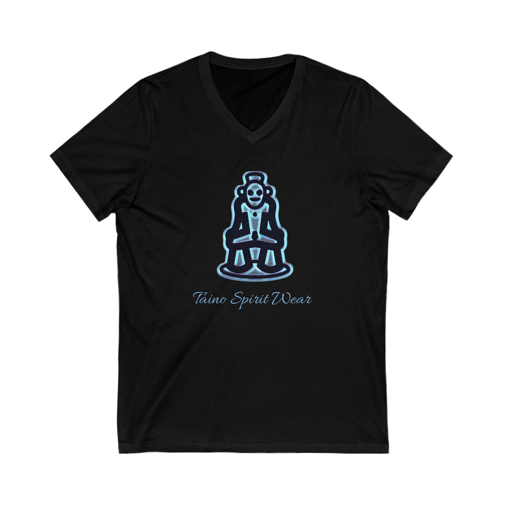 Taino Symbolism Unisex Jersey Short Sleeve V-Neck Tee