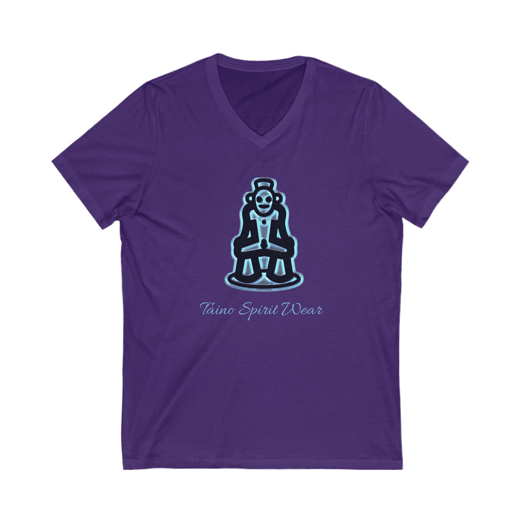Taino Symbolism Unisex Jersey Short Sleeve V-Neck Tee