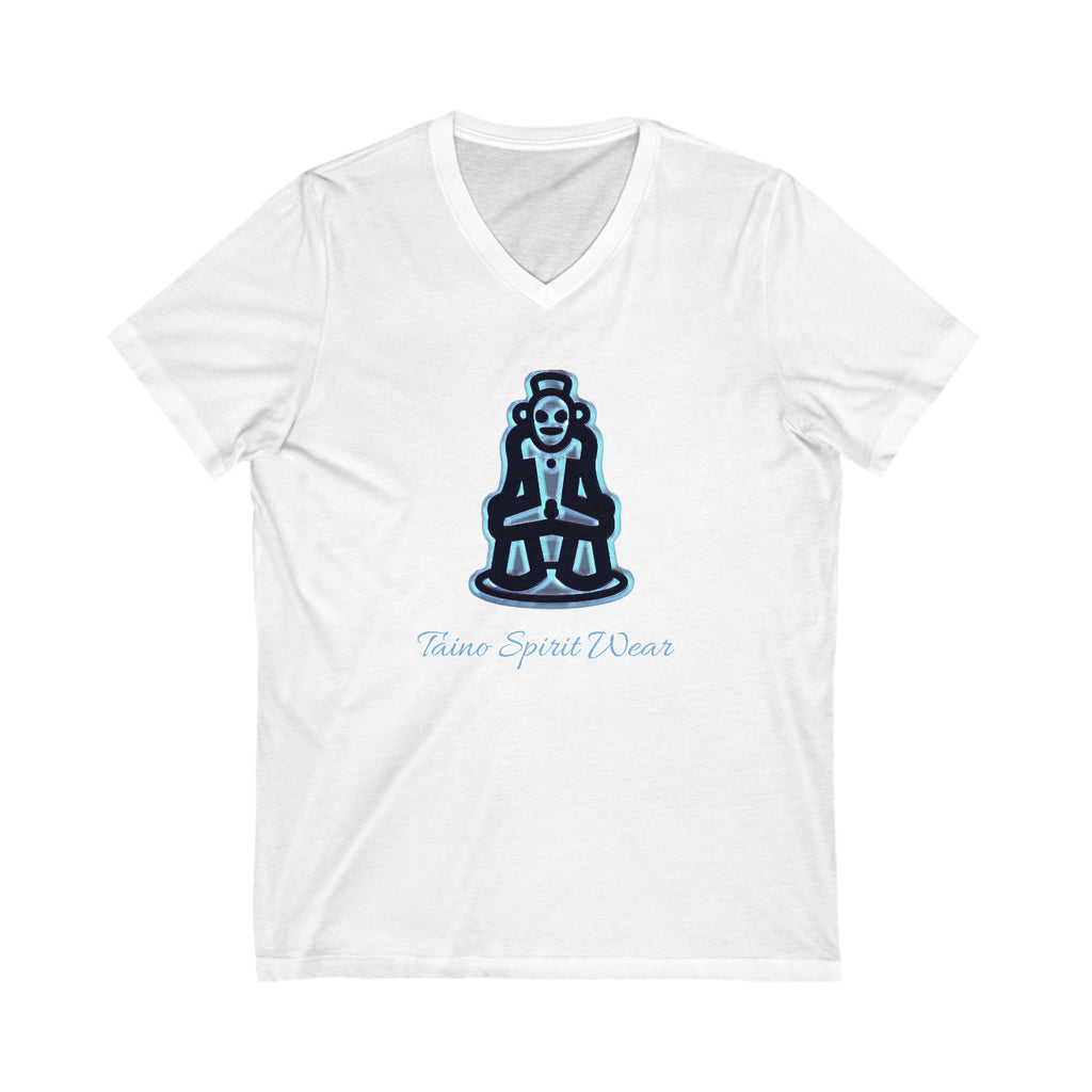 Taino Symbolism Unisex Jersey Short Sleeve V-Neck Tee