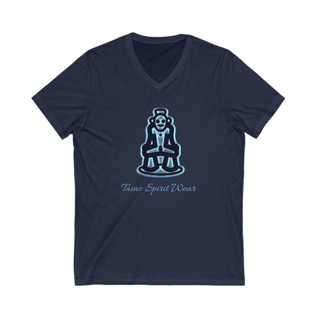 Taino Symbolism Unisex Jersey Short Sleeve V-Neck Tee