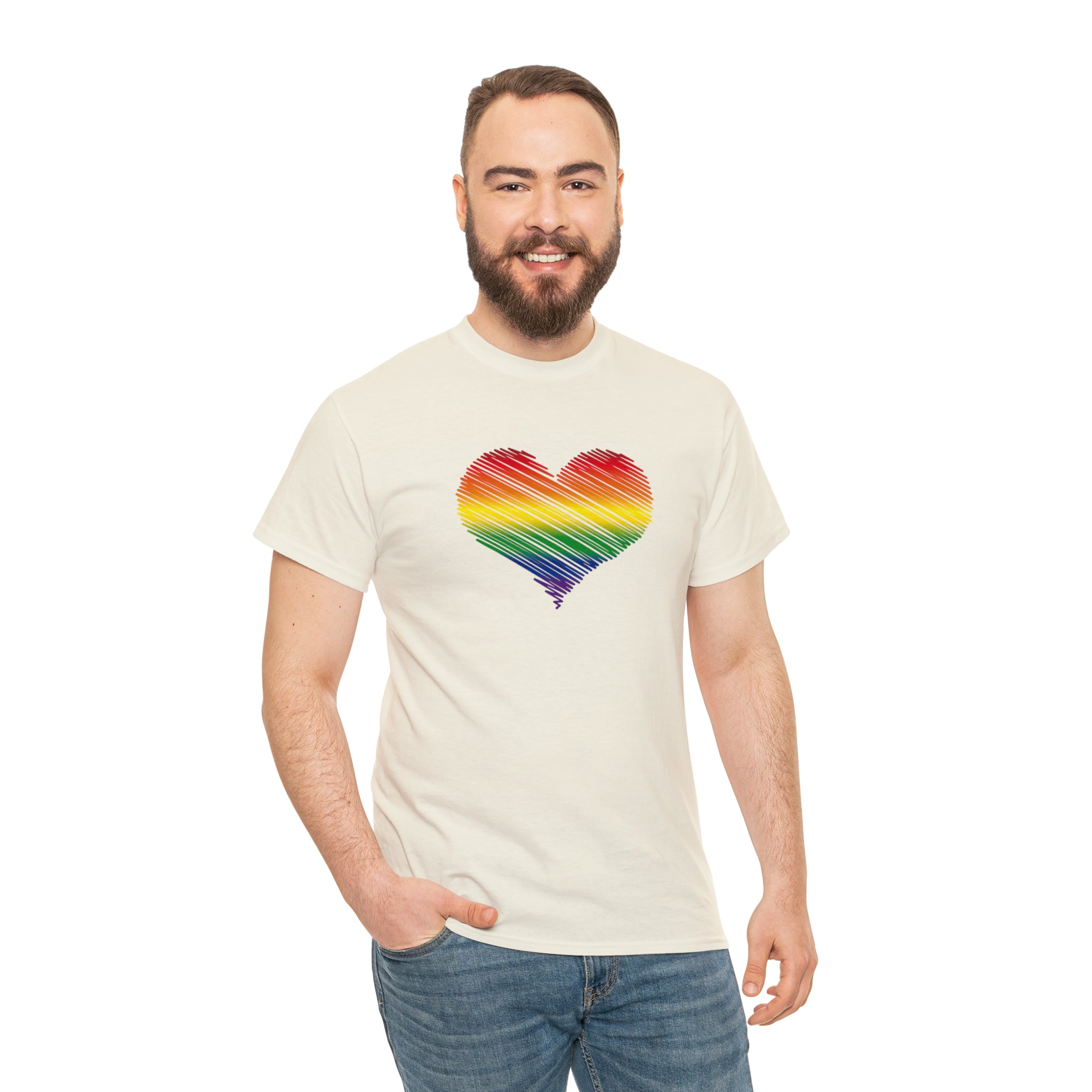 Love is Love Heart Unisex Heavy Cotton Tee