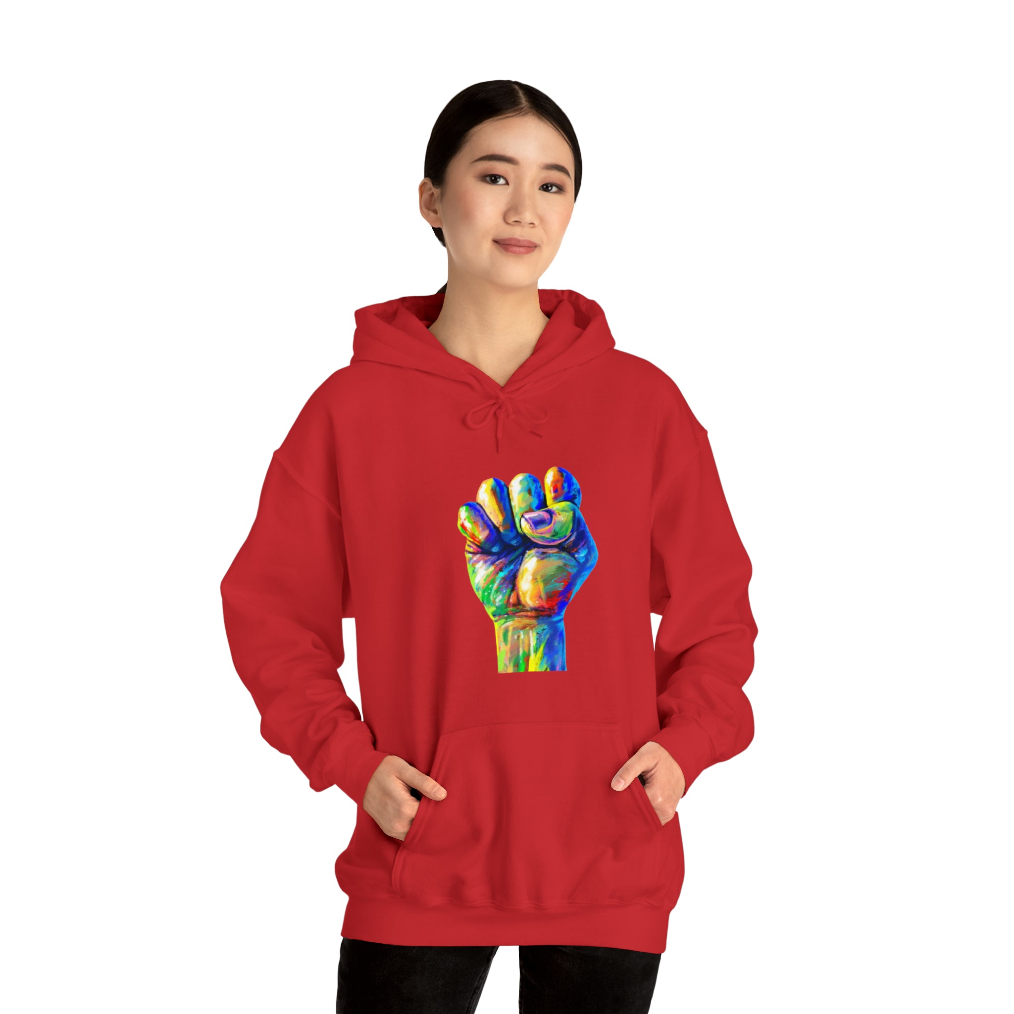 Power to The People Fist Unisex Heavy Blend™ Hooded Sweatshirt