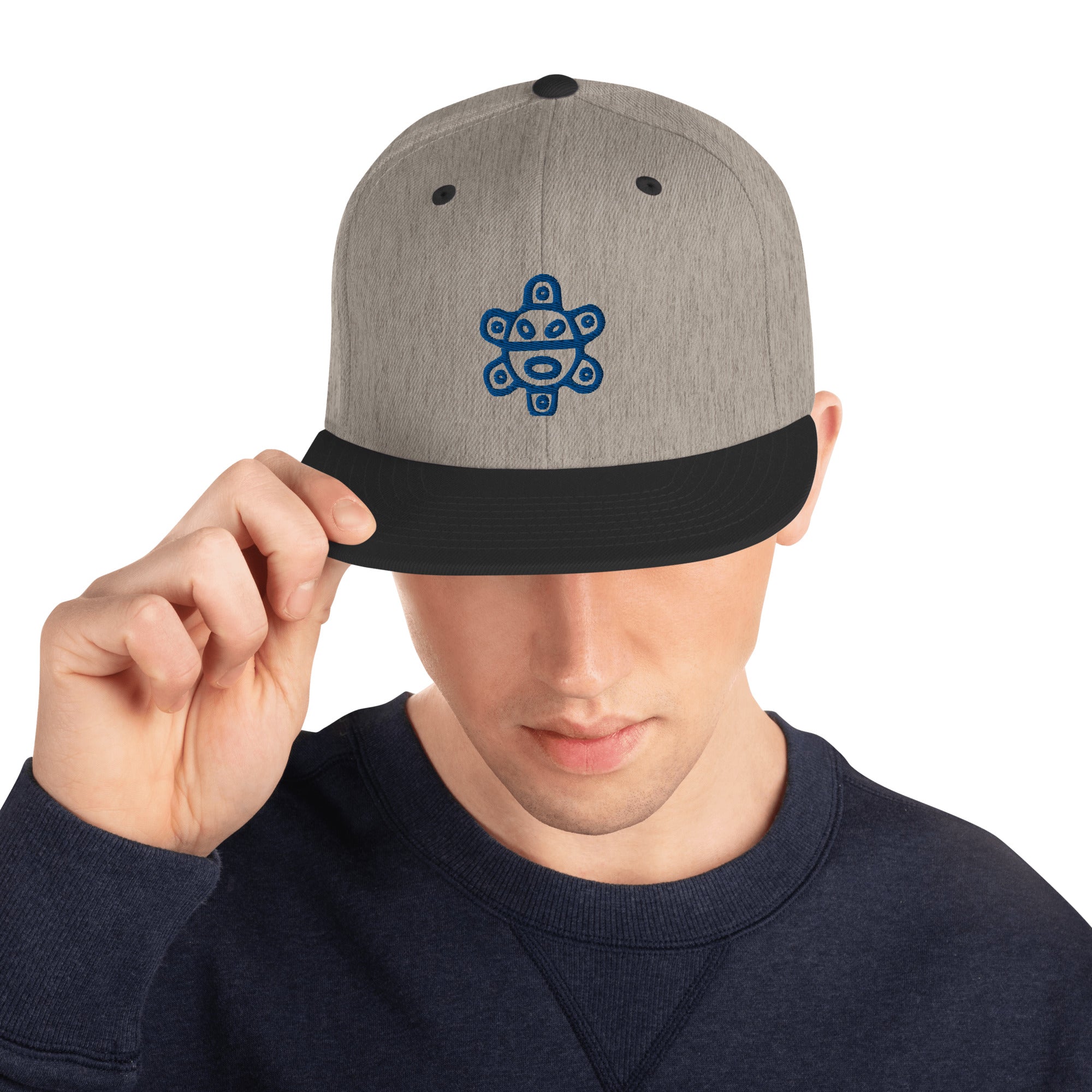 Taino Sun Dark Blue Snapback Hat