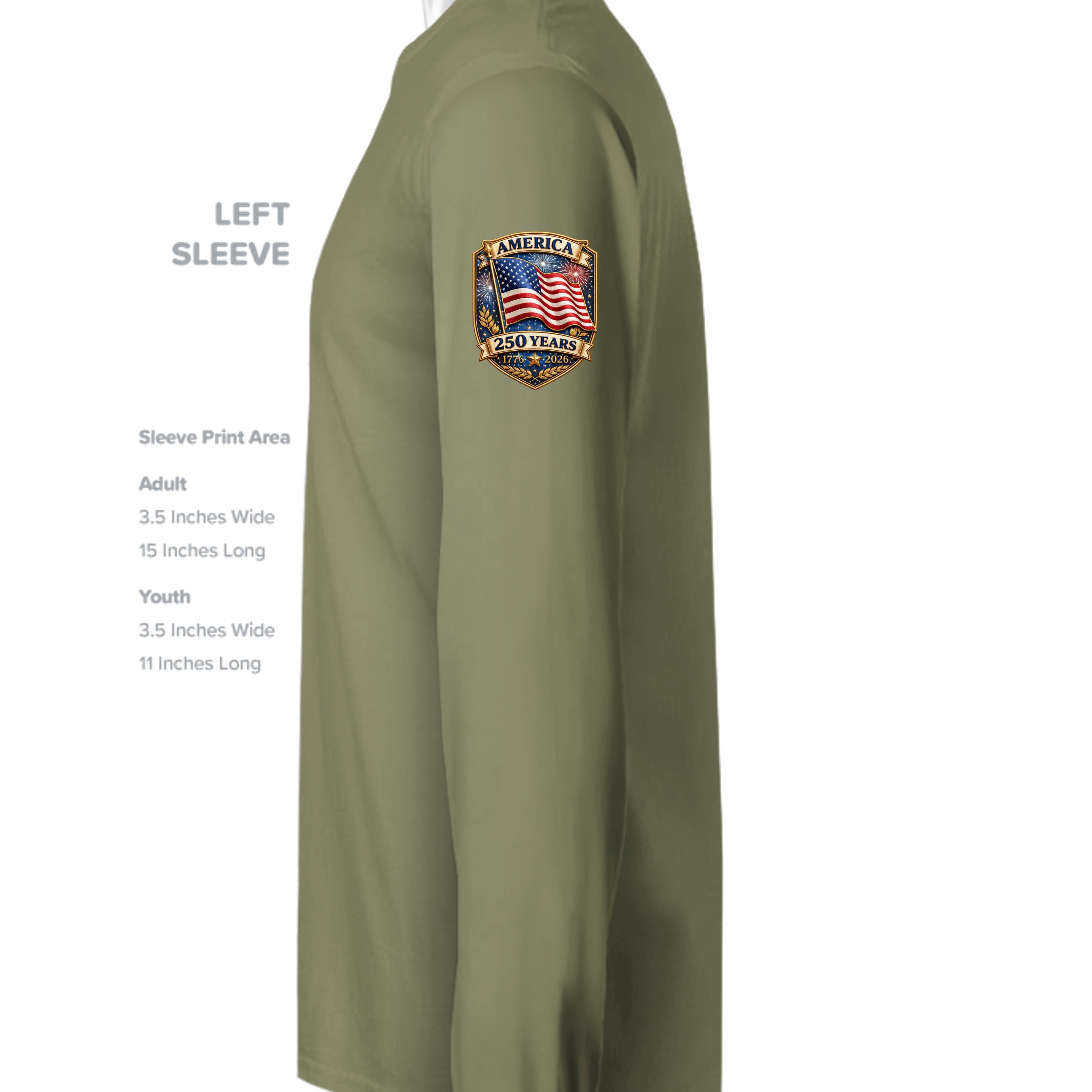 Olive Drab Green - ST350LS - SLEEVE_LEFT