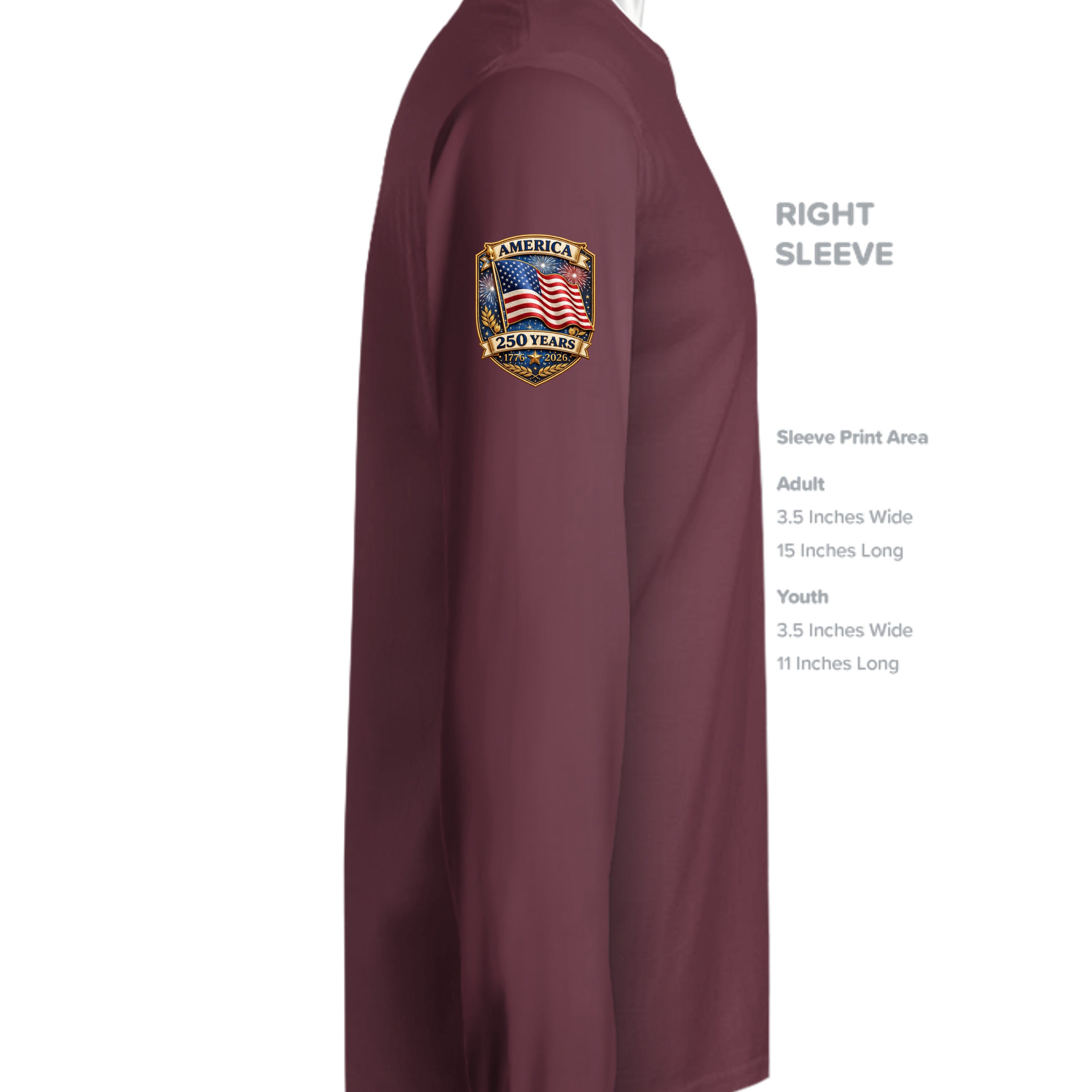 Maroon - ST350LS - SLEEVE_RIGHT
