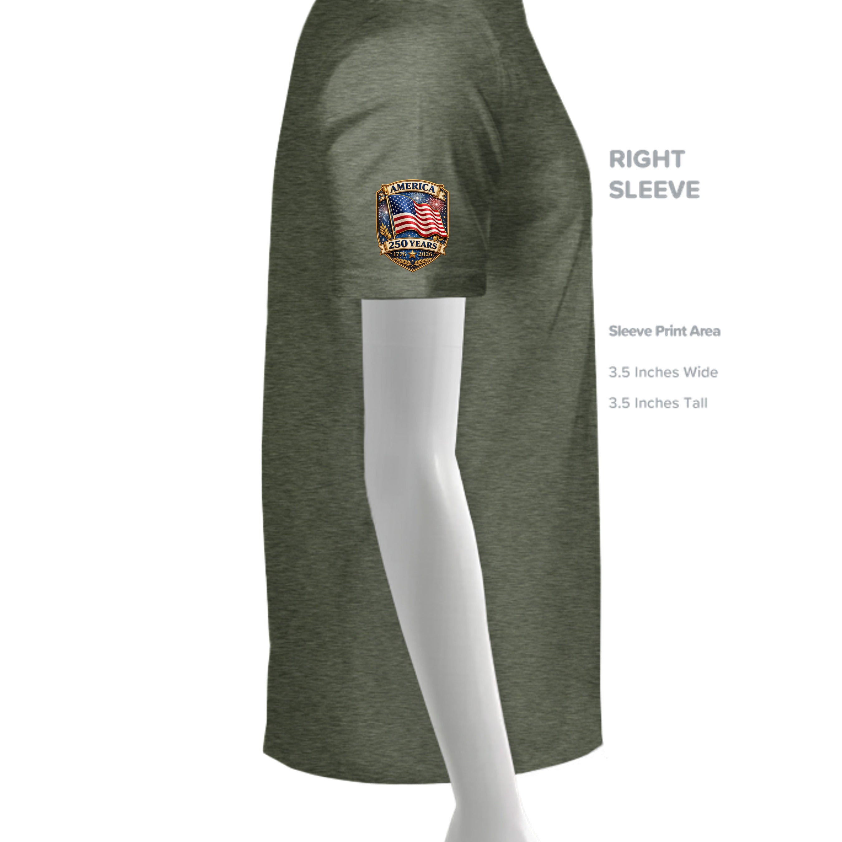 HEATHER MILITARY GREEN - G500 - SLEEVE_RIGHT
