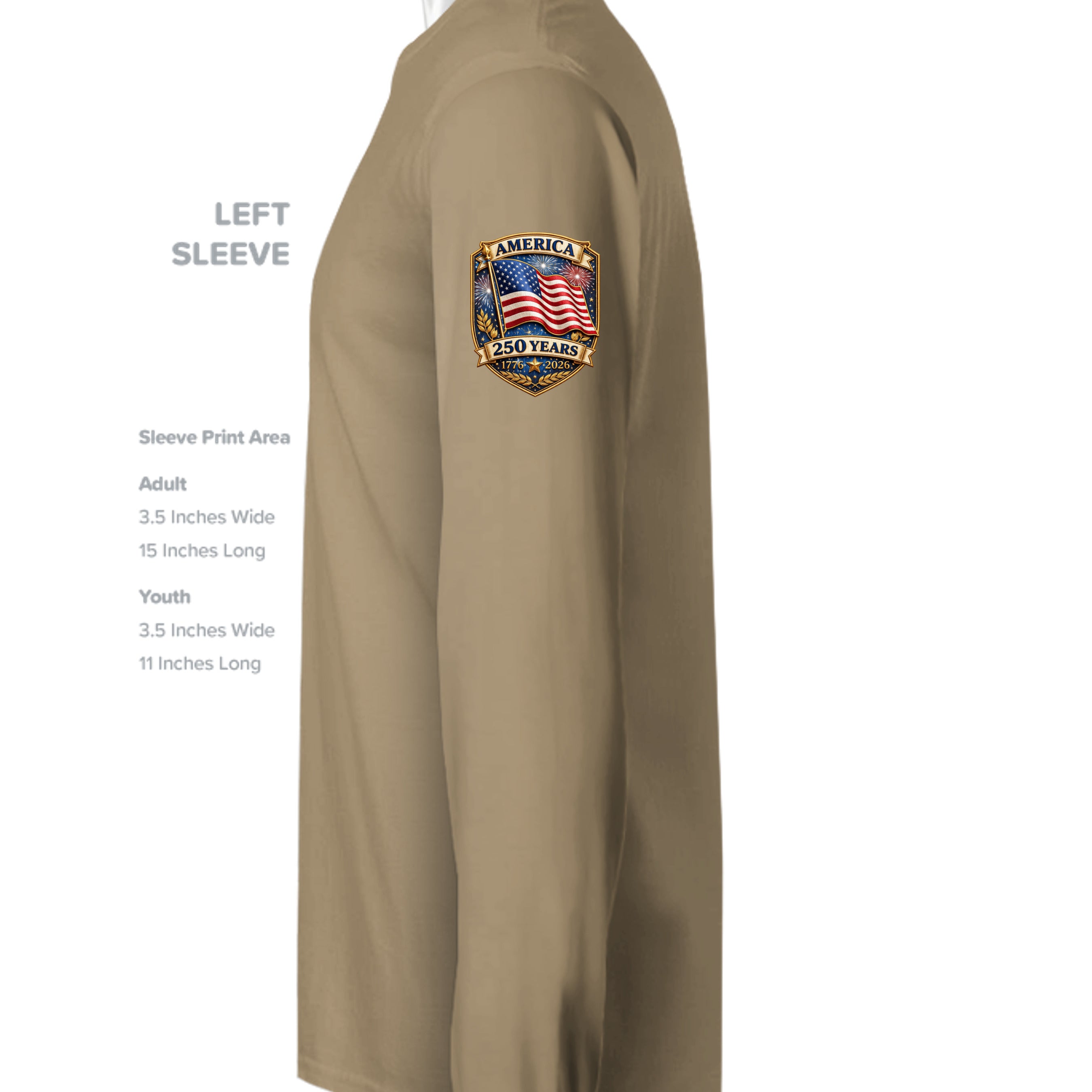 Coyote Brown - ST350LS - SLEEVE_LEFT