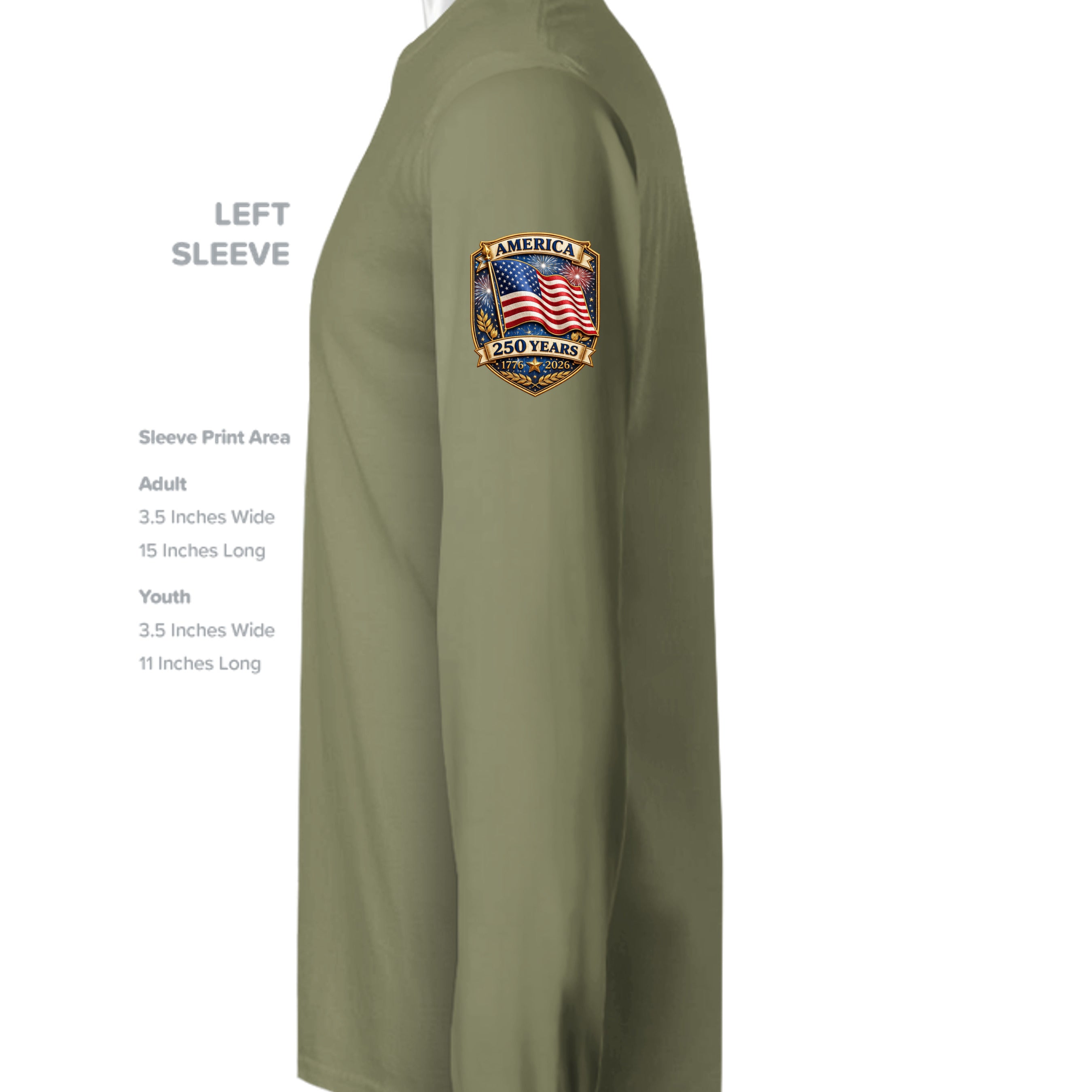 Olive Drab Green - ST350LS - SLEEVE_LEFT