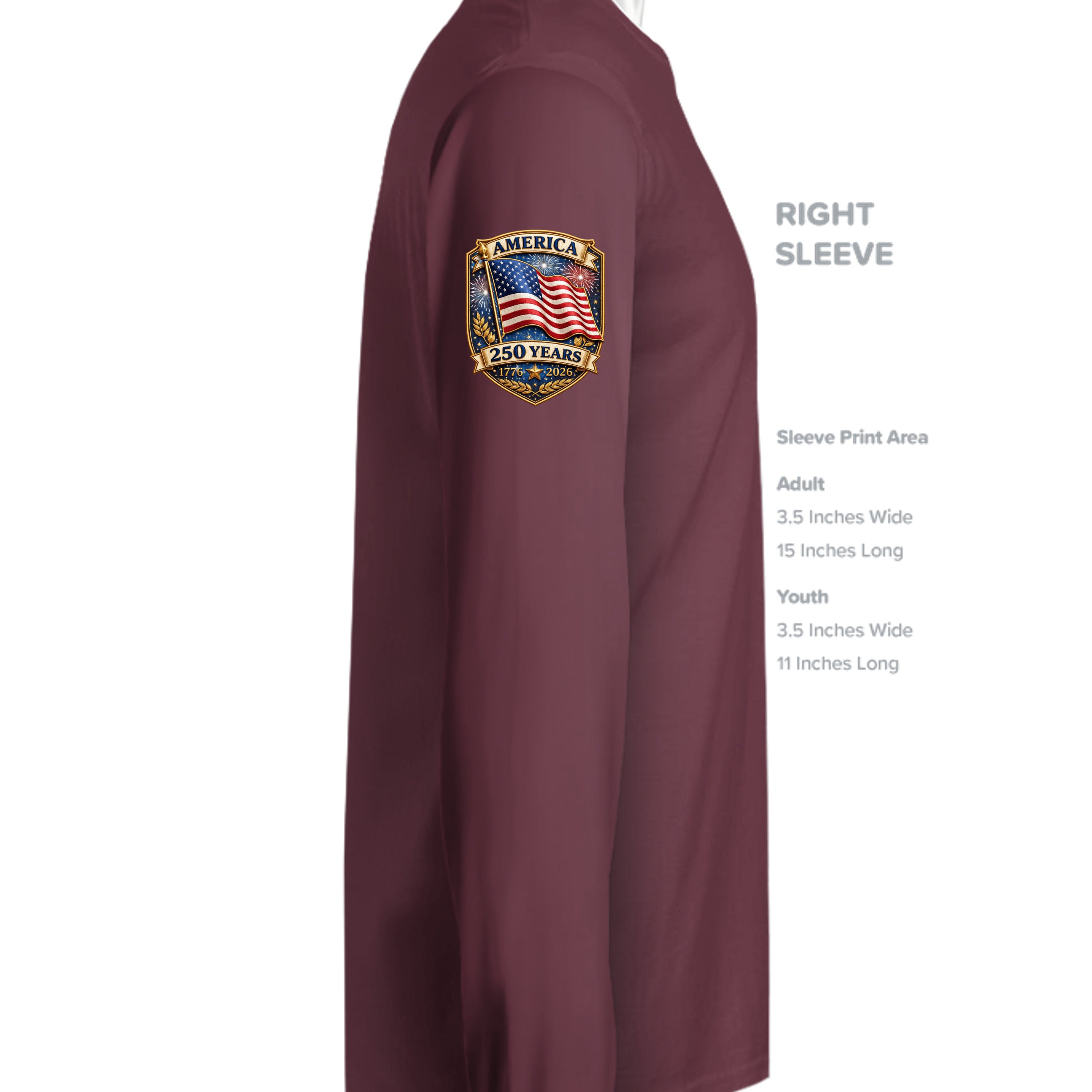 Maroon - ST350LS - SLEEVE_RIGHT