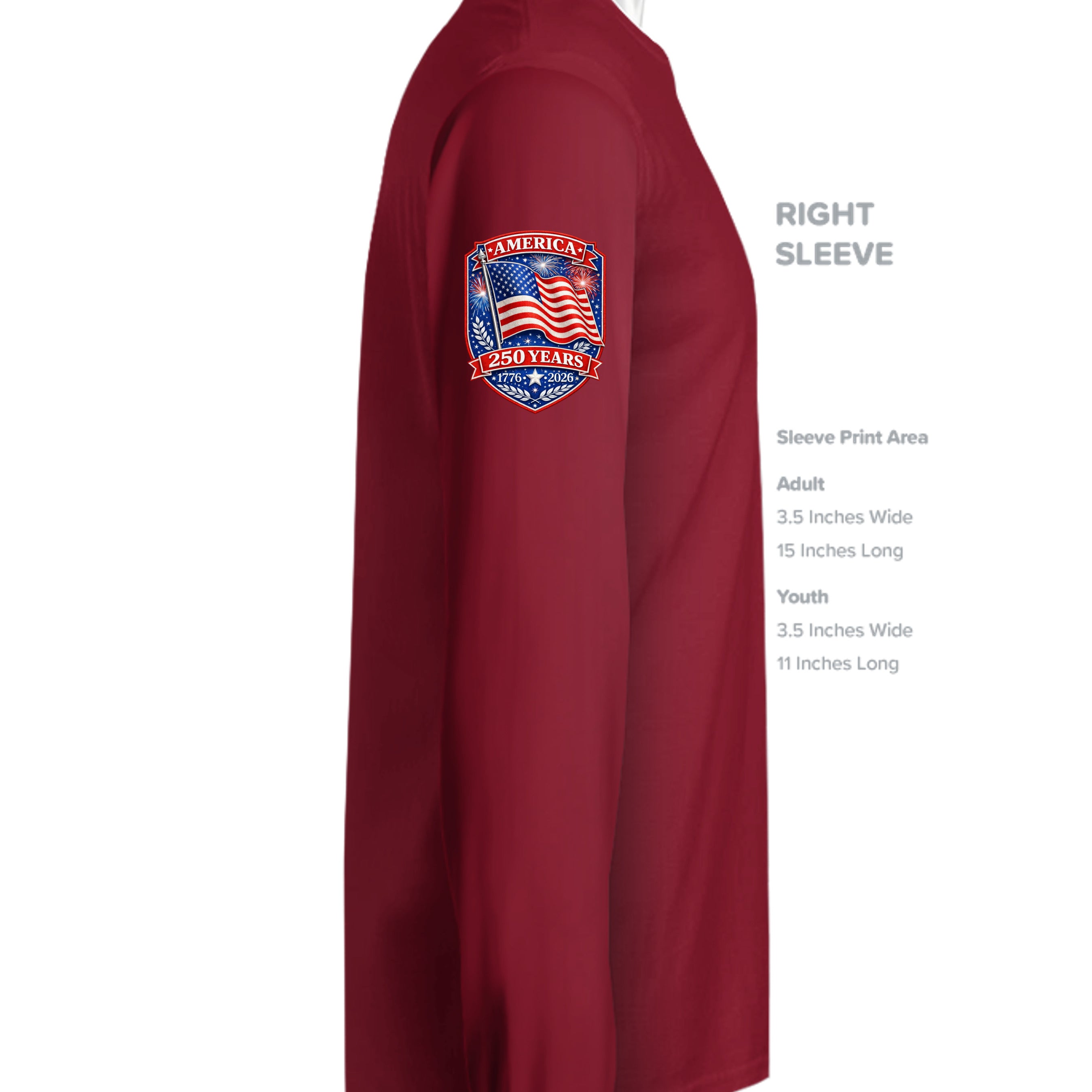 Deep Red - ST350LS - SLEEVE_RIGHT