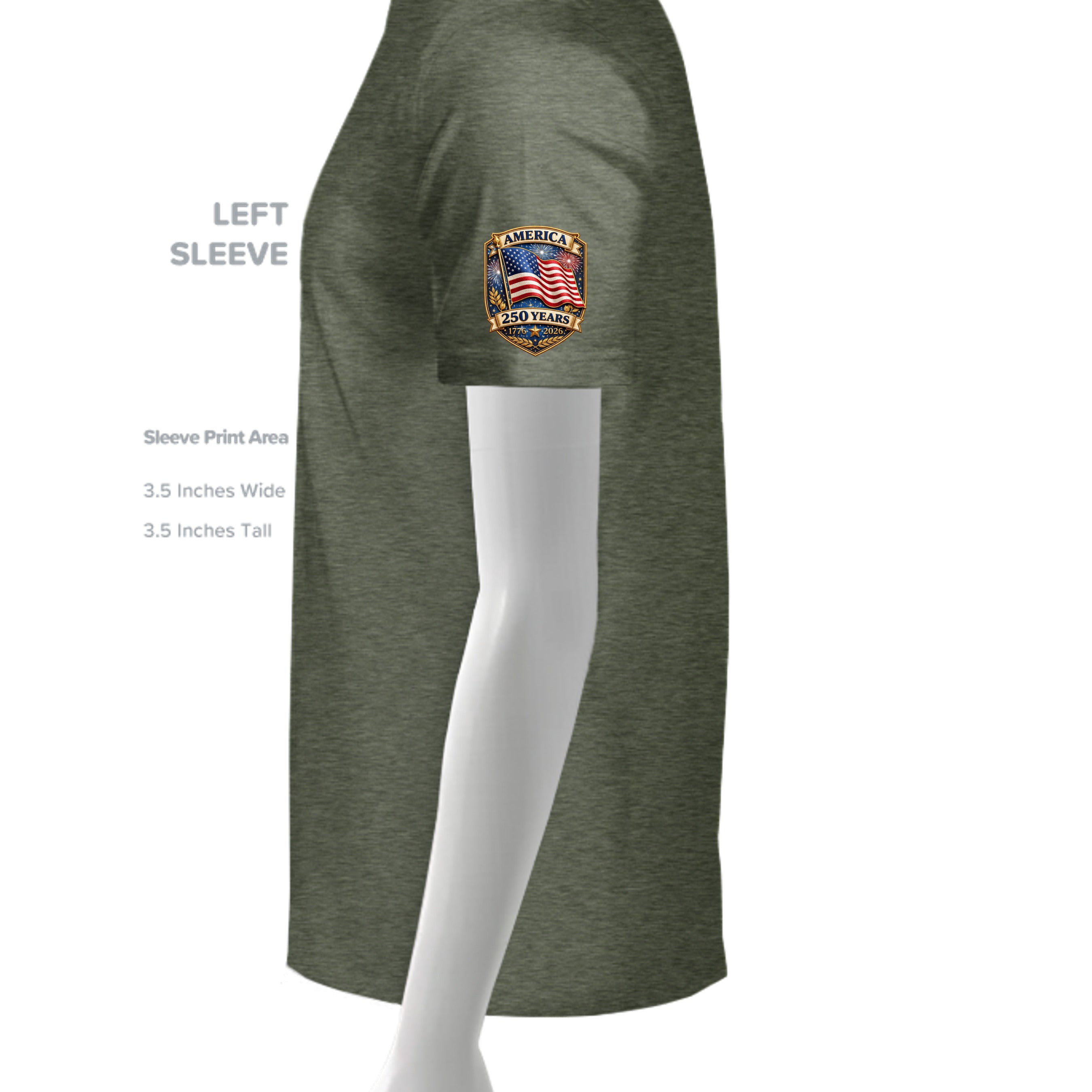 HEATHER MILITARY GREEN - G500 - SLEEVE_LEFT