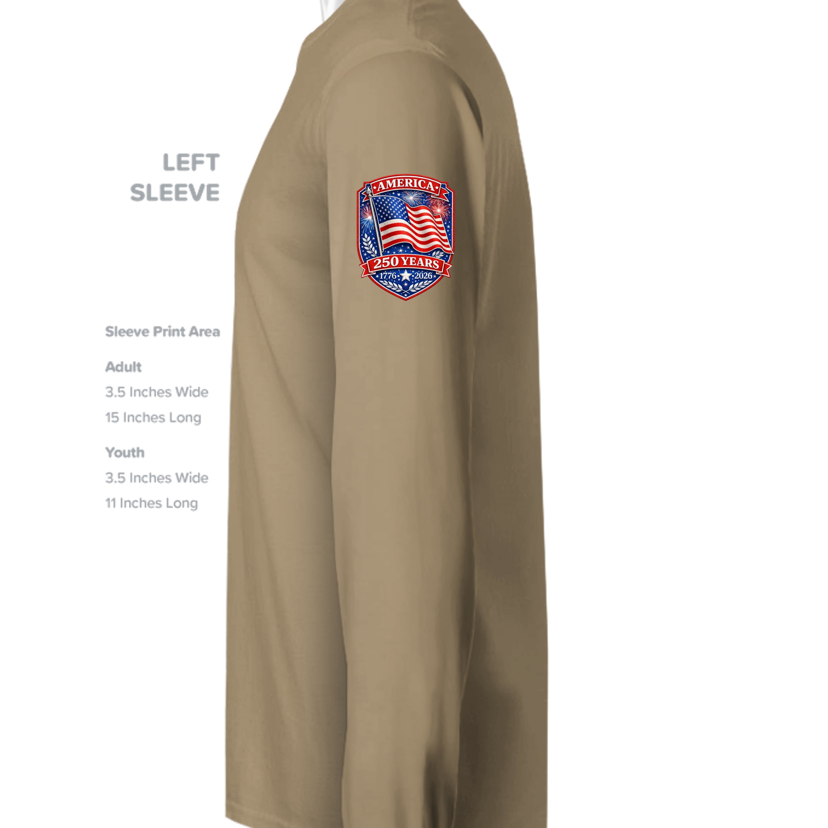 Coyote Brown - ST350LS - SLEEVE_LEFT