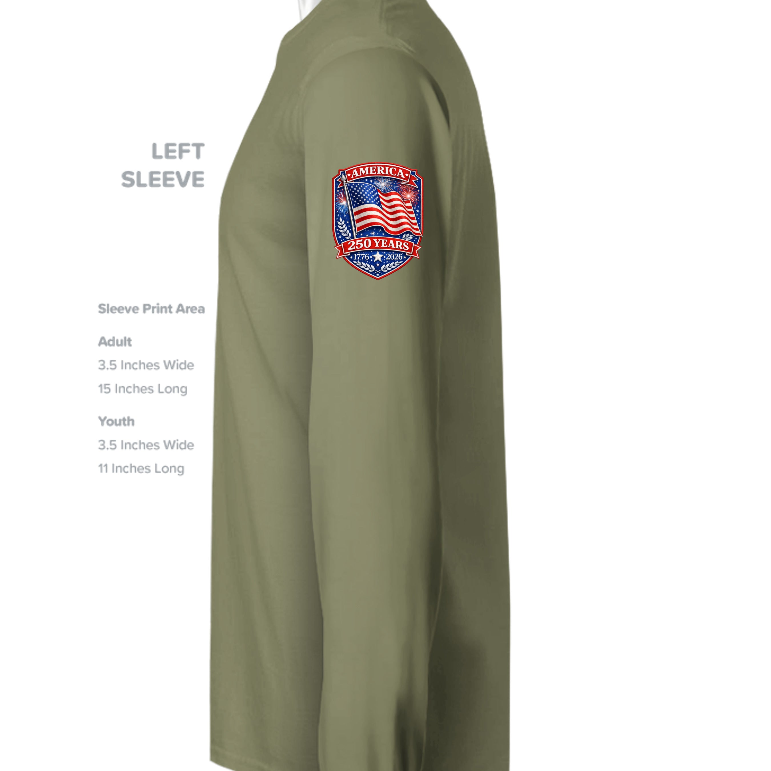 Olive Drab Green - ST350LS - SLEEVE_LEFT