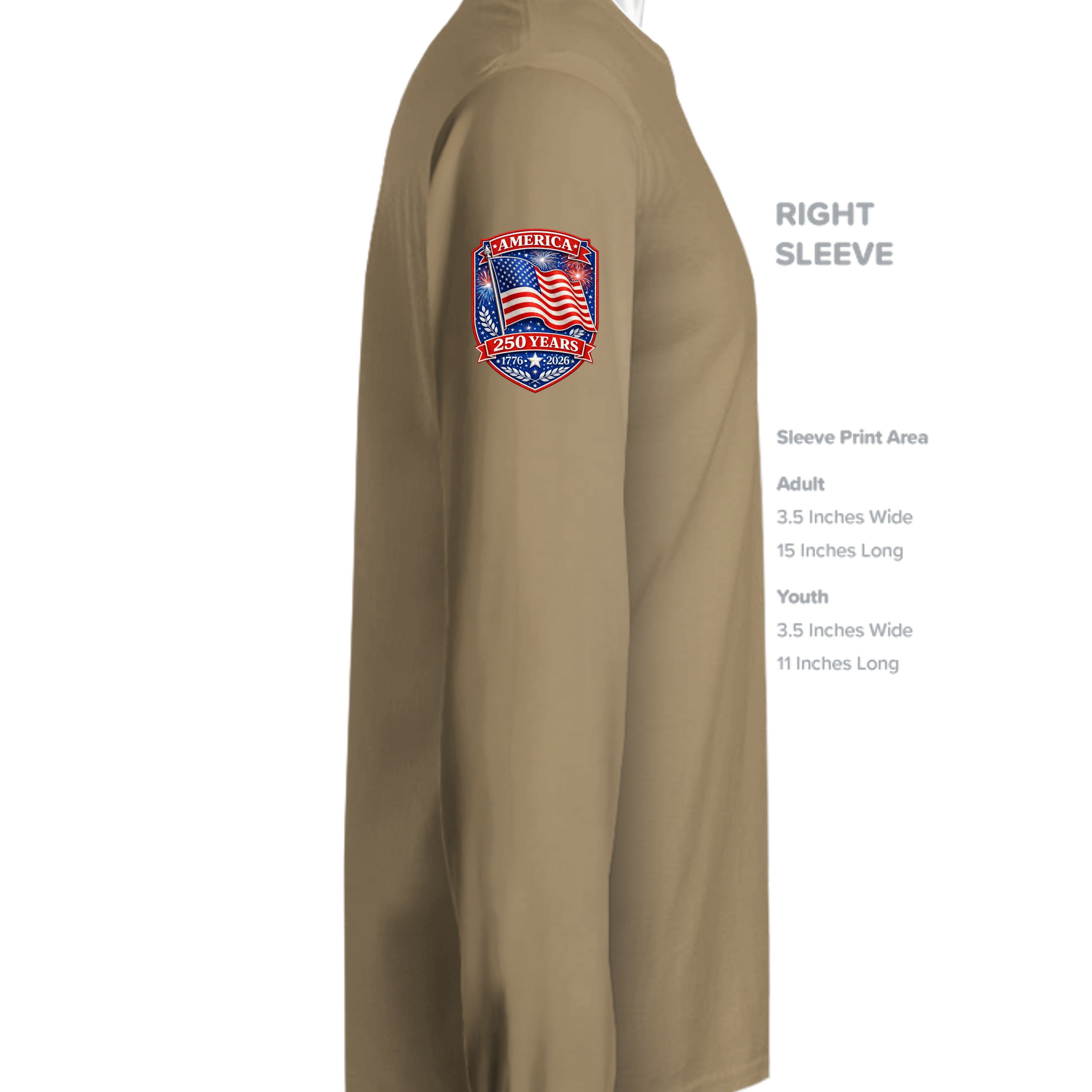 Coyote Brown - ST350LS - SLEEVE_RIGHT
