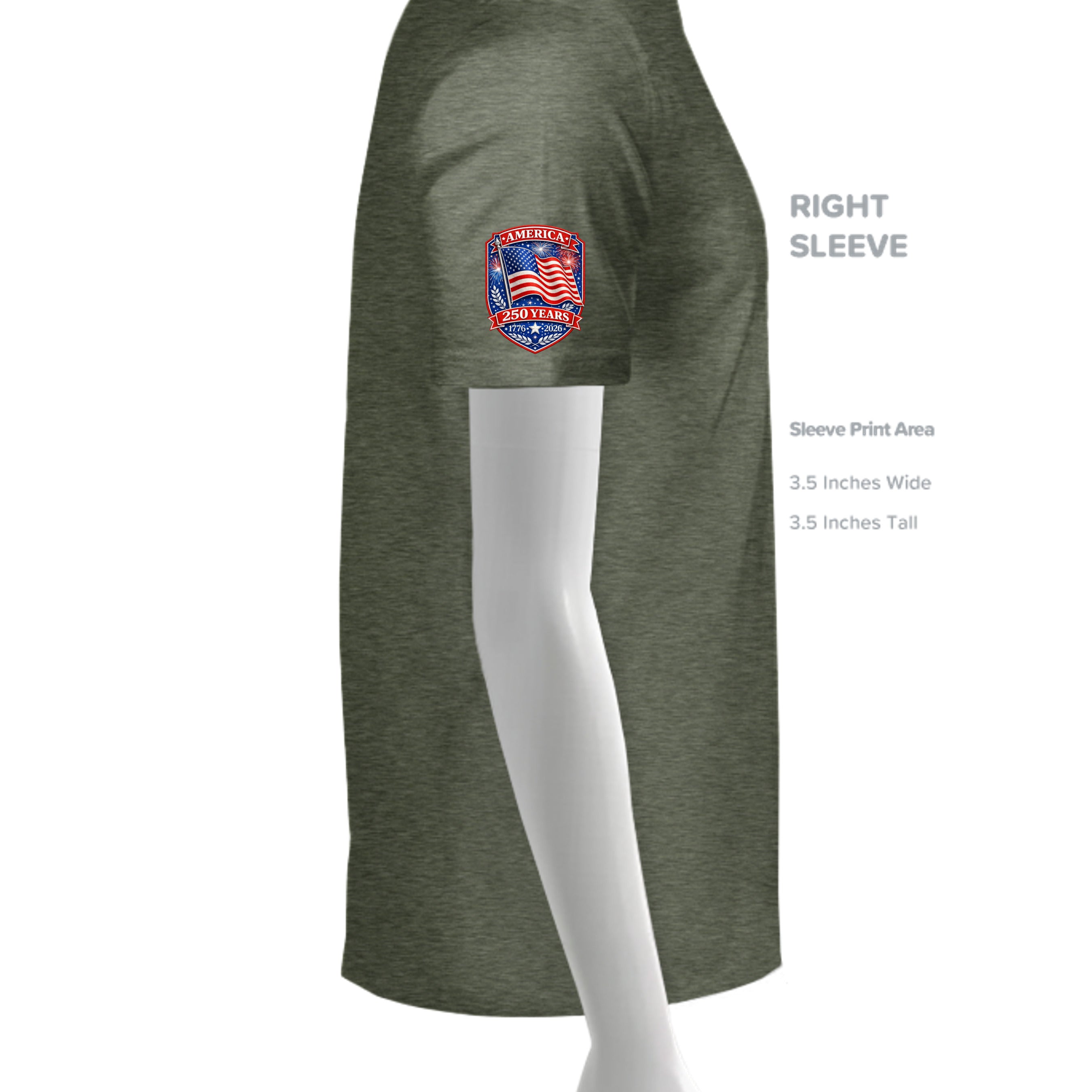HEATHER MILITARY GREEN - G500 - SLEEVE_RIGHT