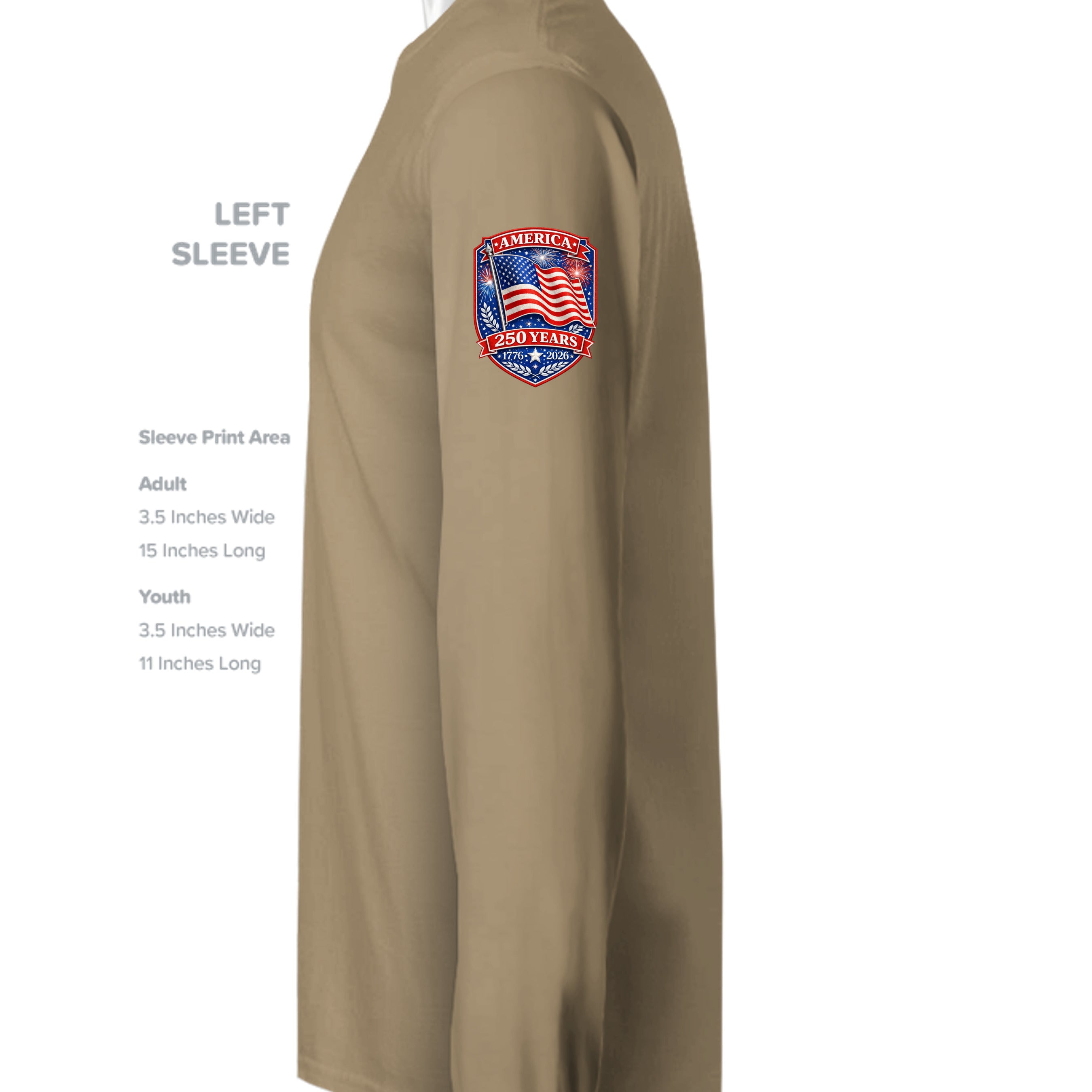 Coyote Brown - ST350LS - SLEEVE_LEFT