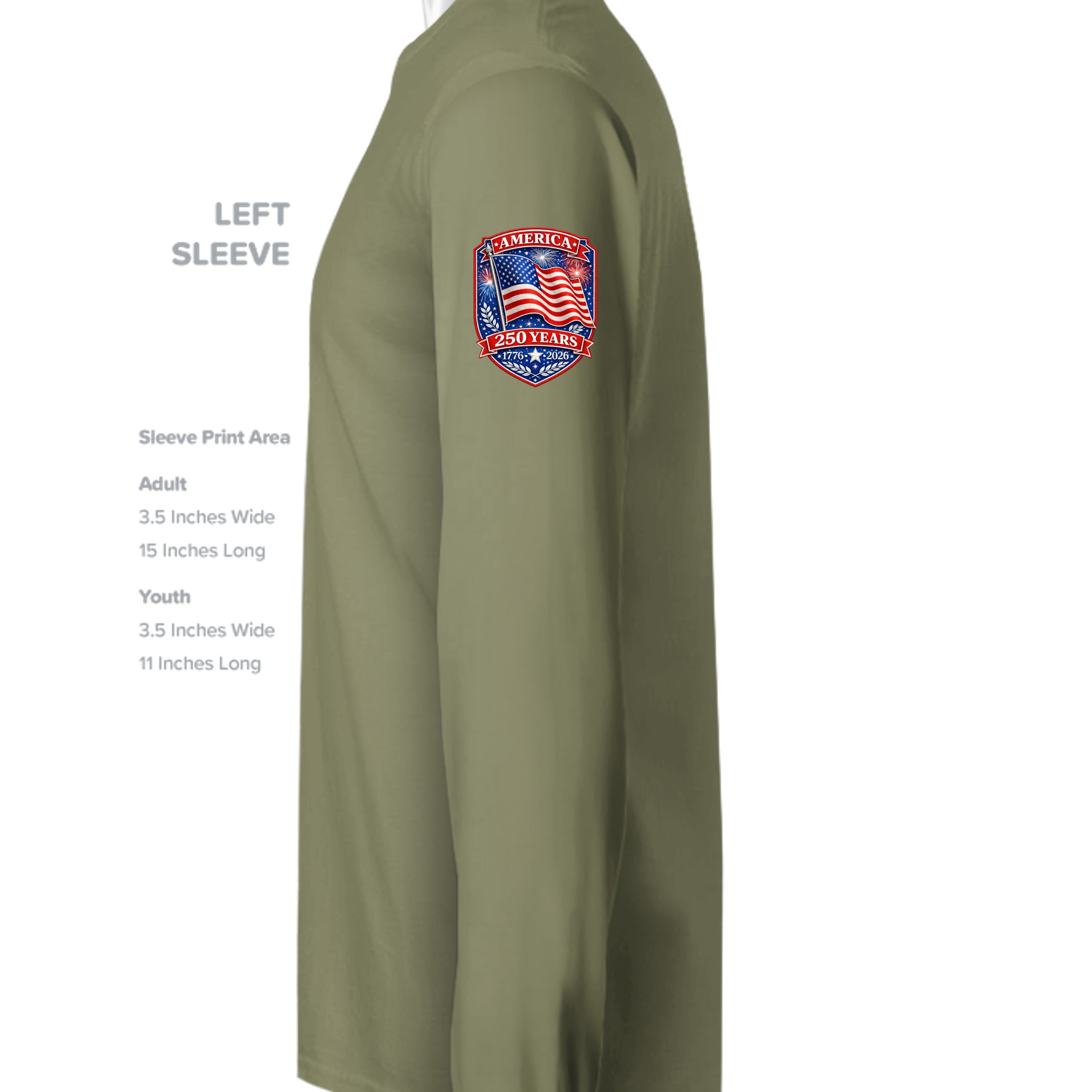Olive Drab Green - ST350LS - SLEEVE_LEFT