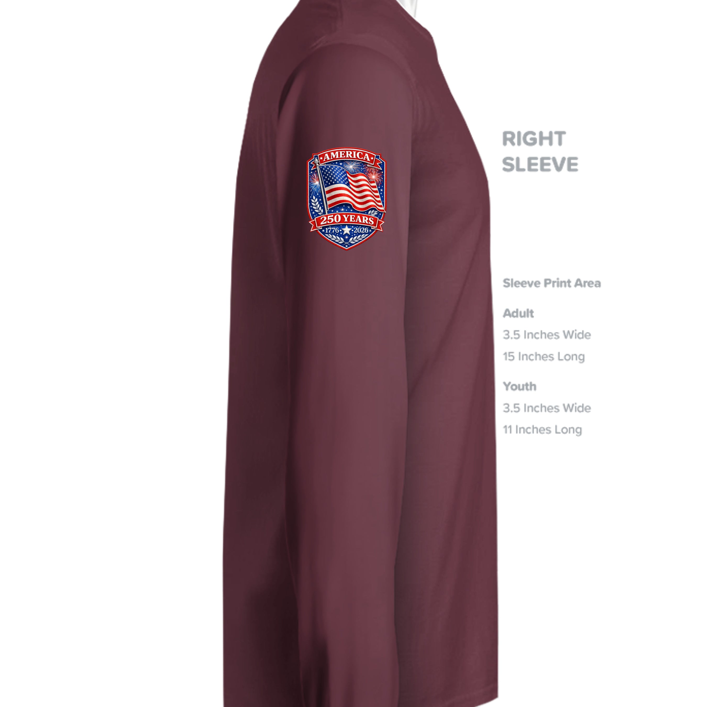 Maroon - ST350LS - SLEEVE_RIGHT