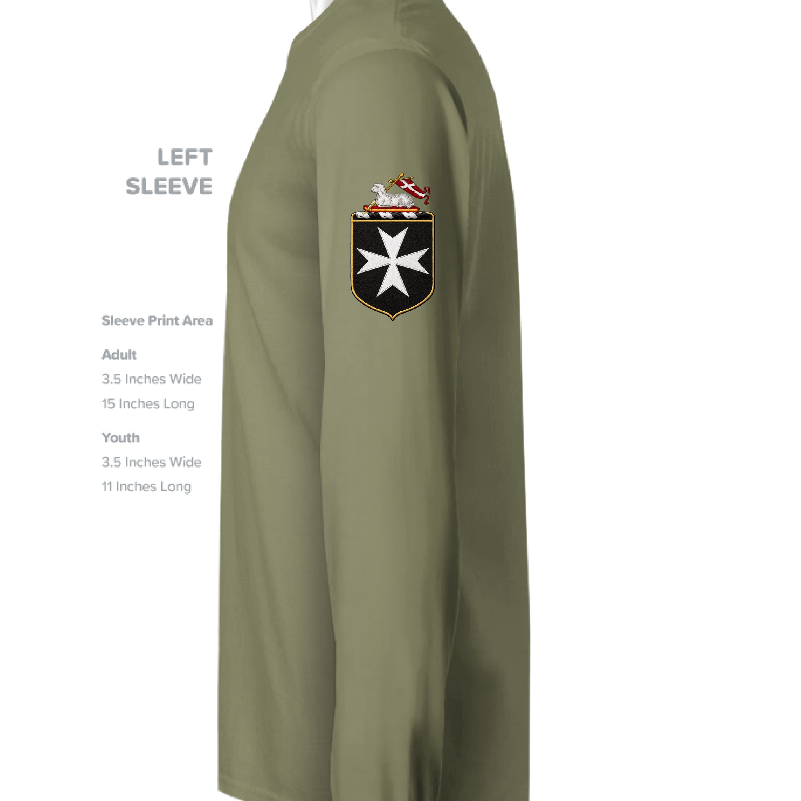 Olive Drab Green - ST350LS - SLEEVE_LEFT