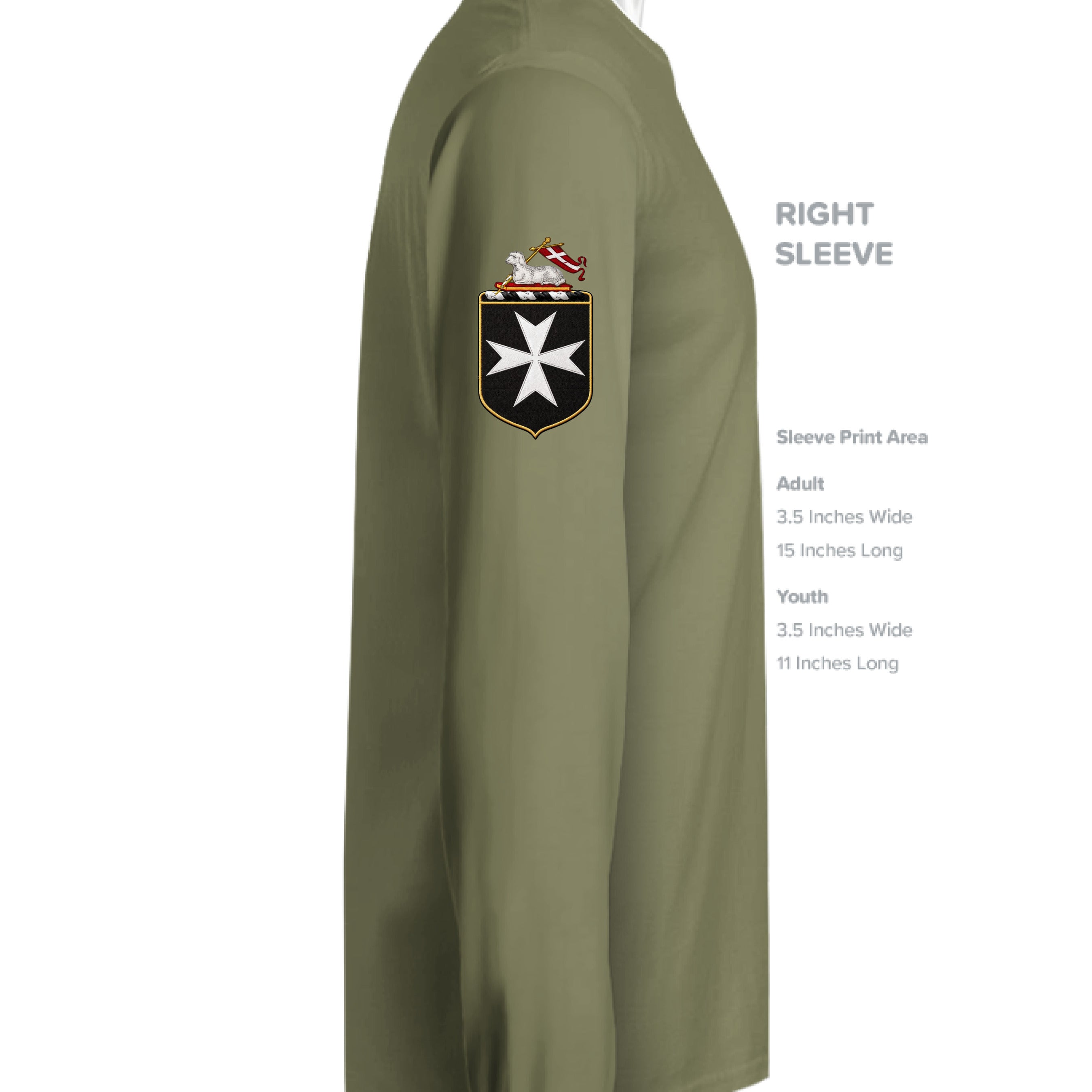 Olive Drab Green - ST350LS - SLEEVE_RIGHT