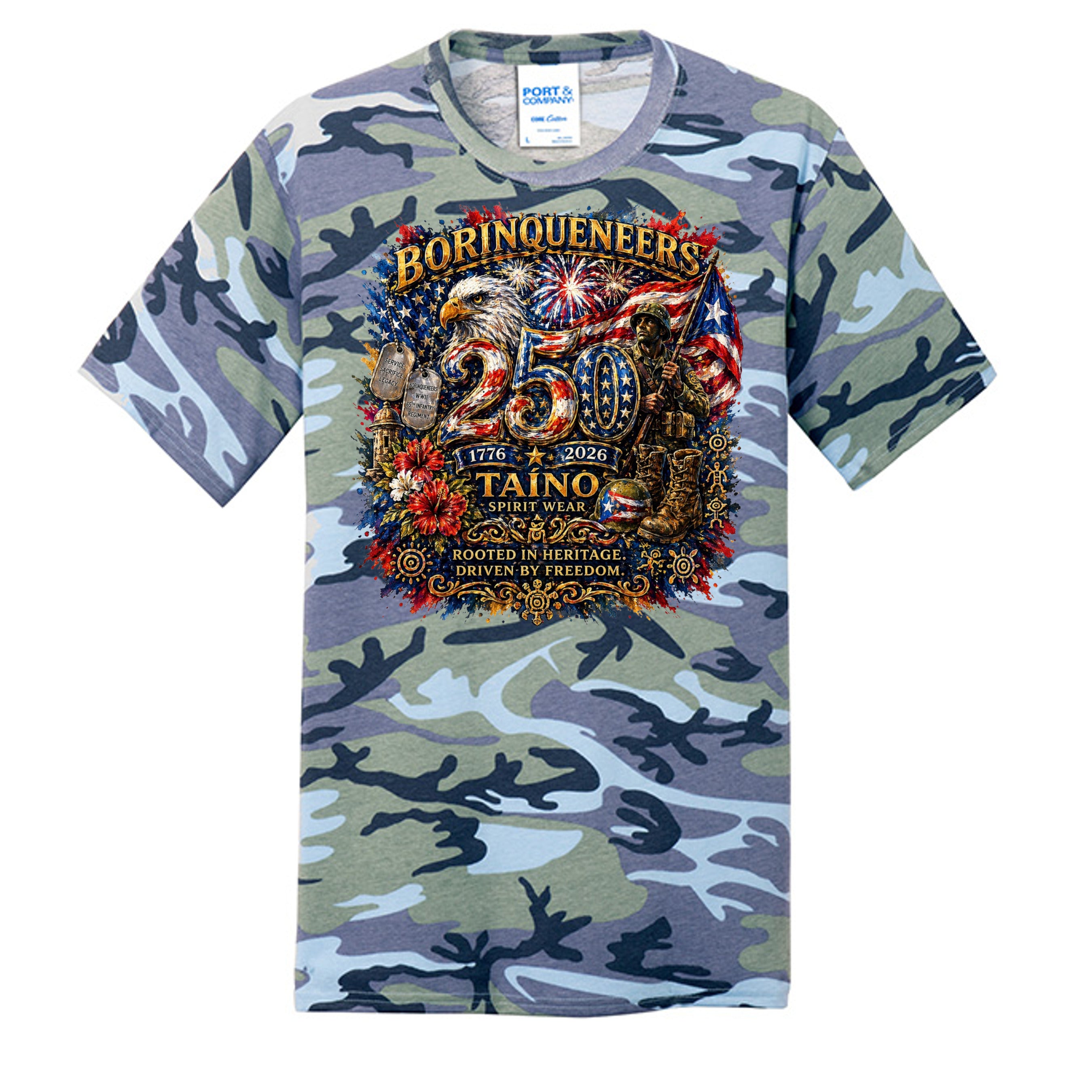 Woodland Blue Camo - PC54C - FRONT