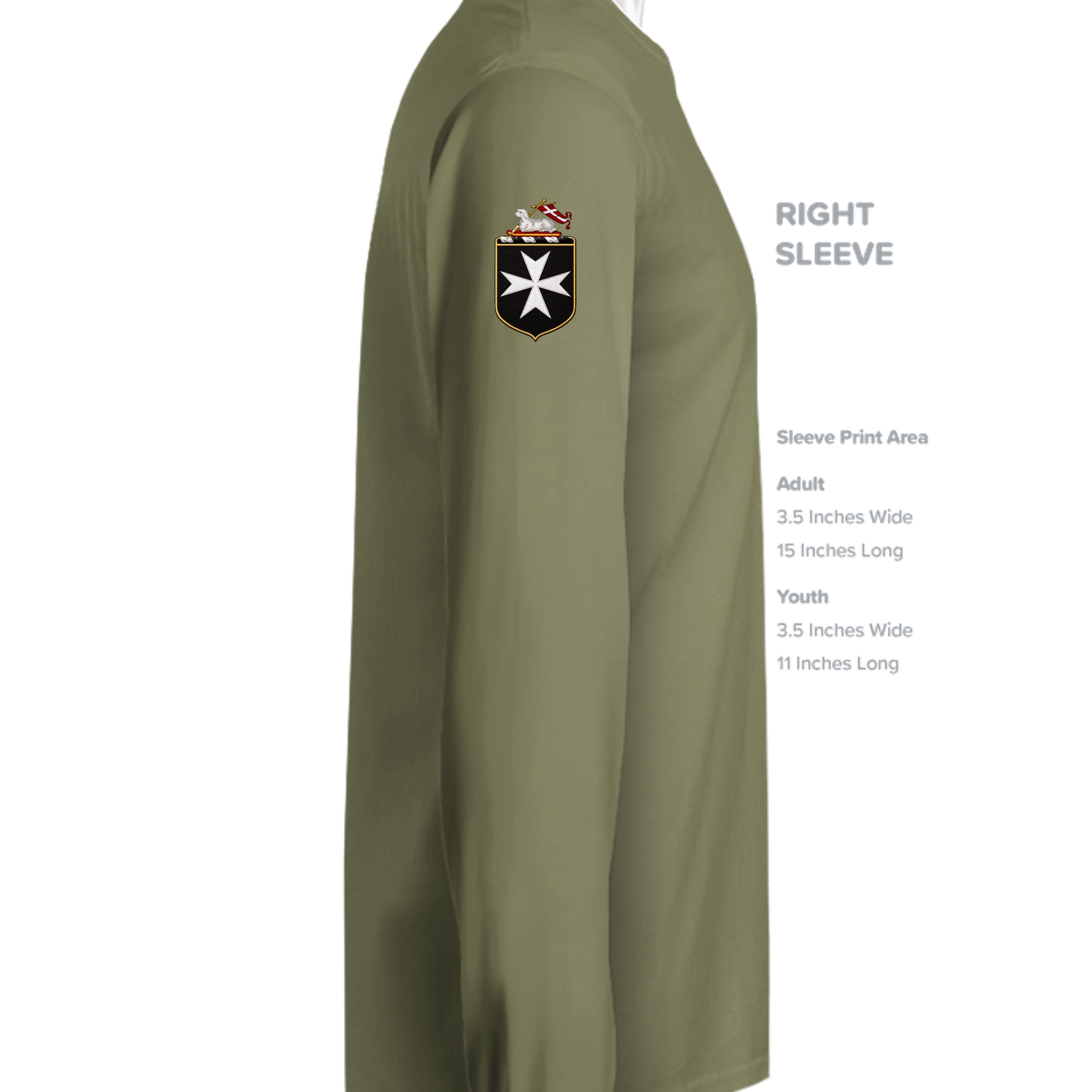 Olive Drab Green - ST350LS - SLEEVE_RIGHT