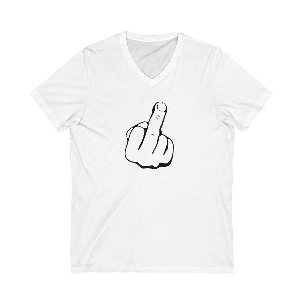 The Middle Finger Unisex Jersey Short Sleeve V-Neck Tee