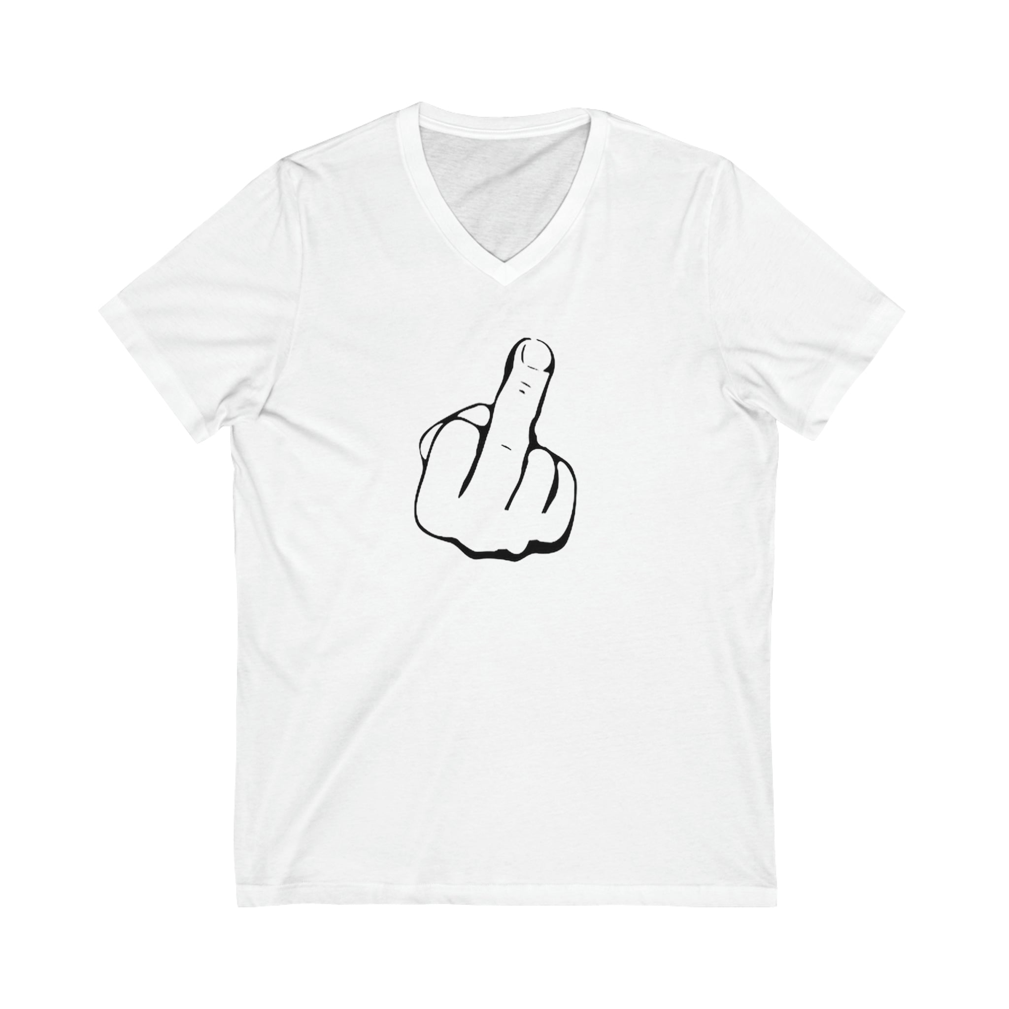 The Middle Finger Unisex Jersey Short Sleeve V-Neck Tee
