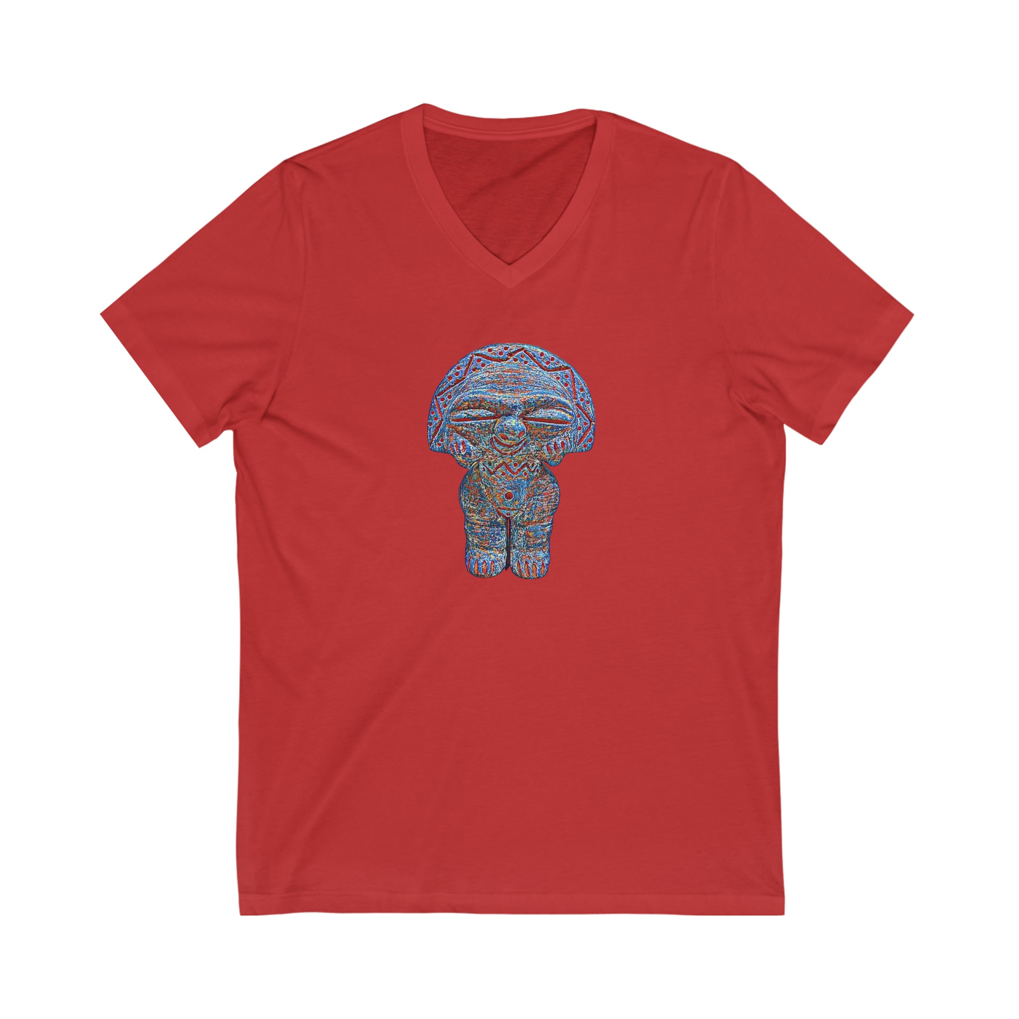 Taino Artifact Unisex Jersey Short Sleeve V-Neck Tee