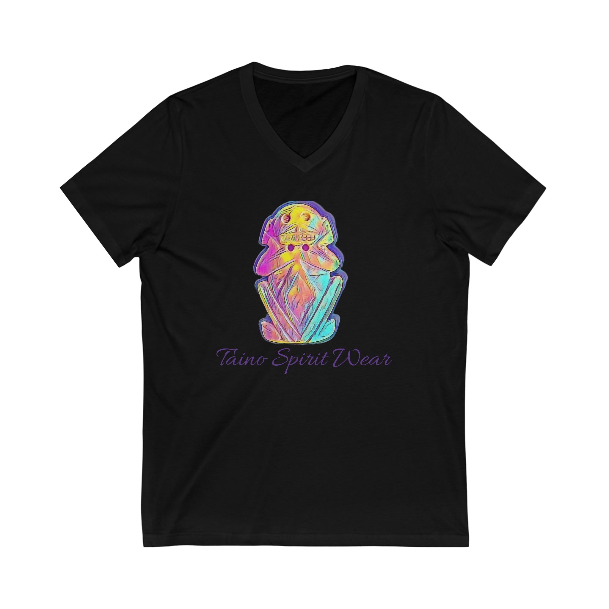 Taino Multicolored Zemi Unisex Jersey Short Sleeve V-Neck Tee